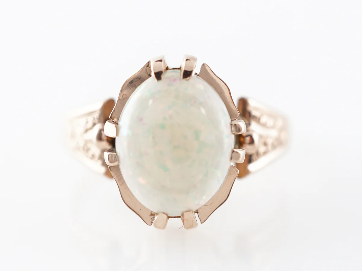Victorian Opal Cocktail Ring in 14K Rose Gold