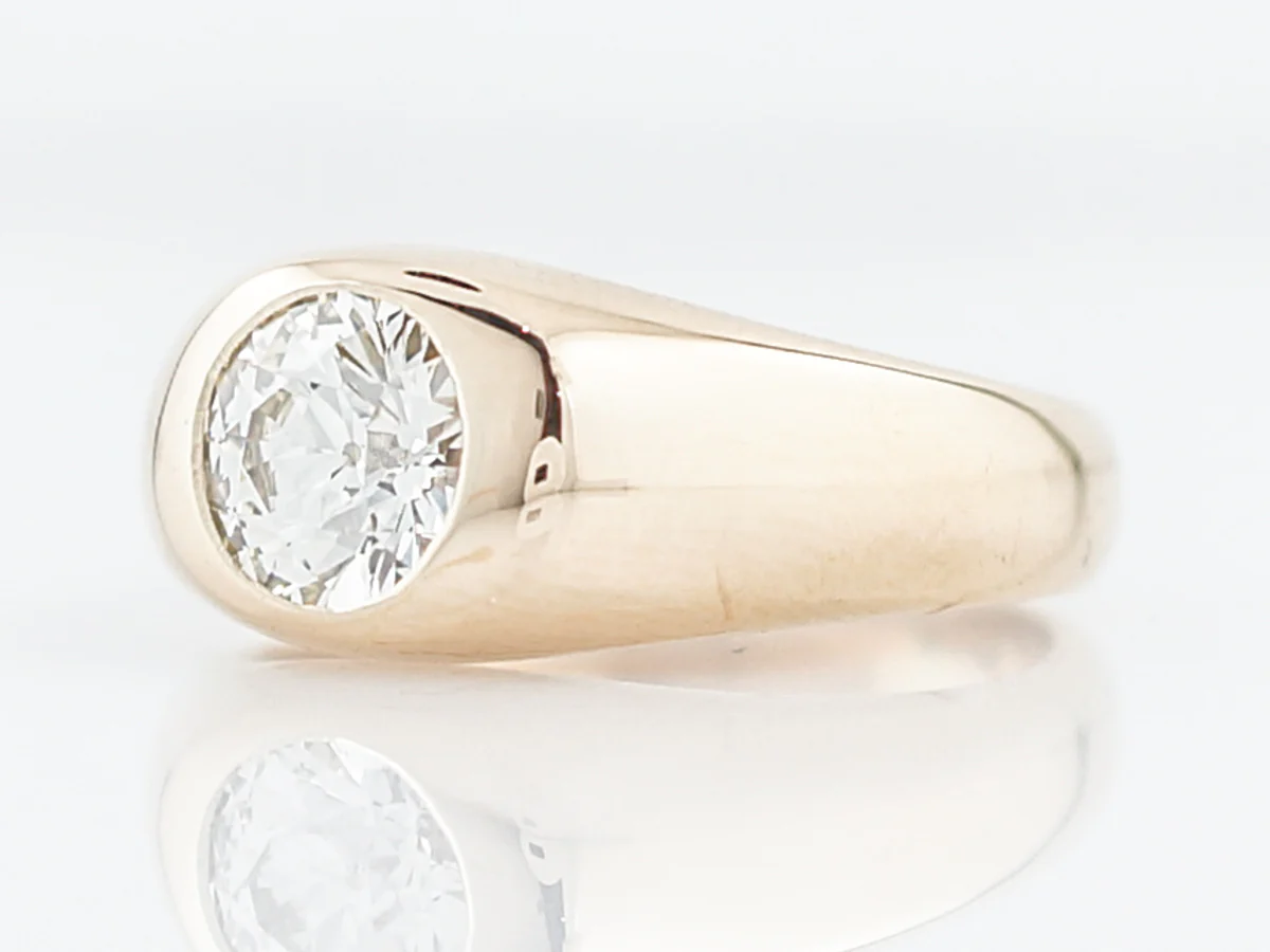 Victorian Solitaire Diamond Engagement Ring in 18k - Image 2