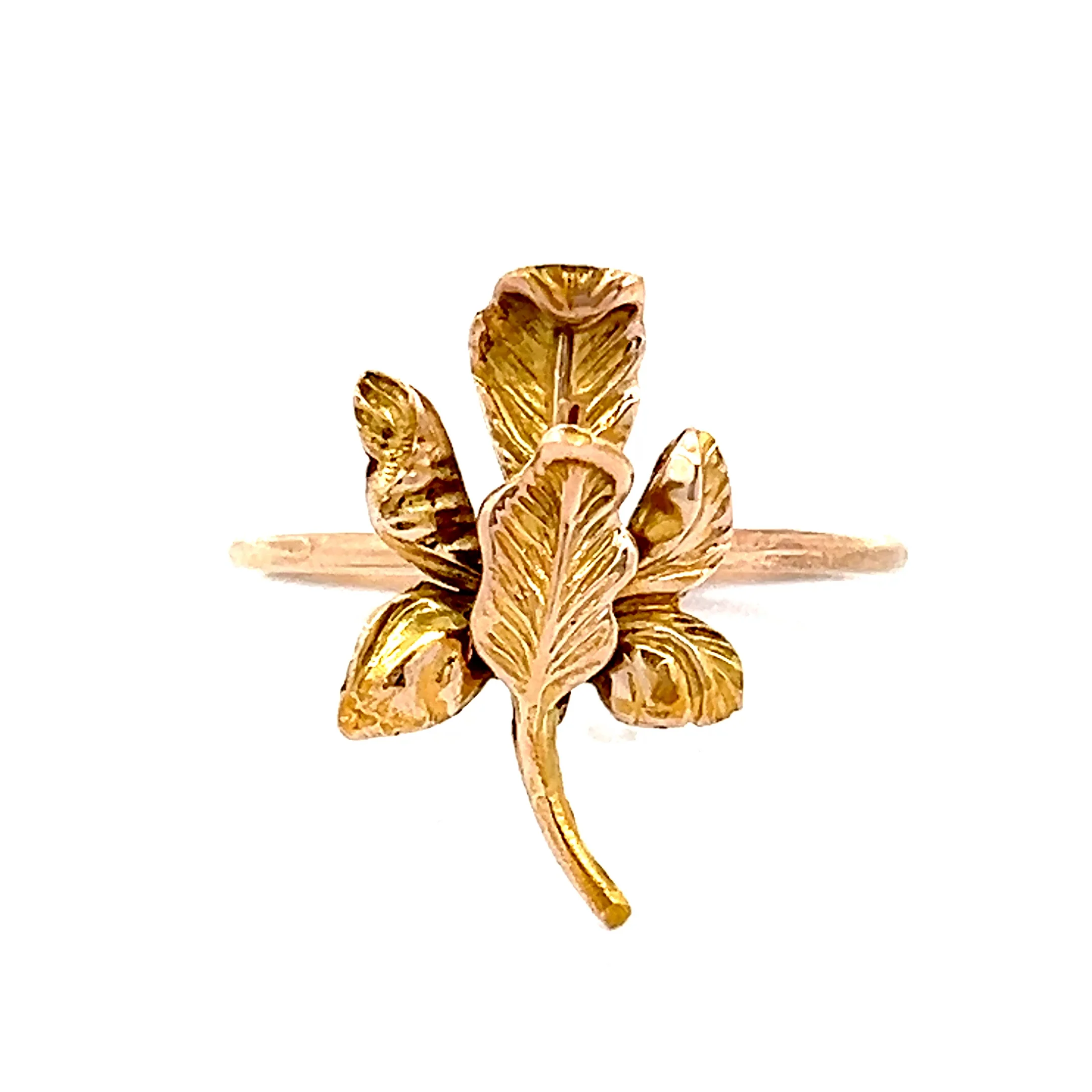 Victorian Stick Pin Conversion Ring in 10k Yellow Gold