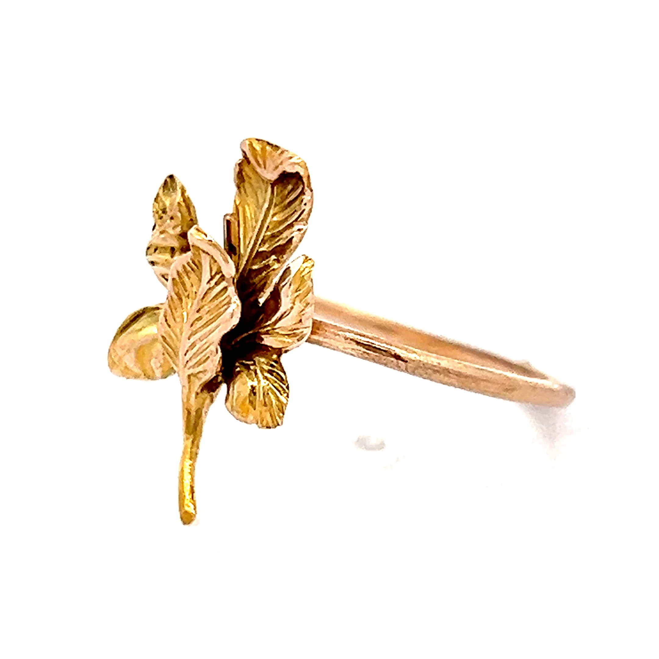 Victorian Stick Pin Conversion Ring in 10k Yellow Gold - Image 2