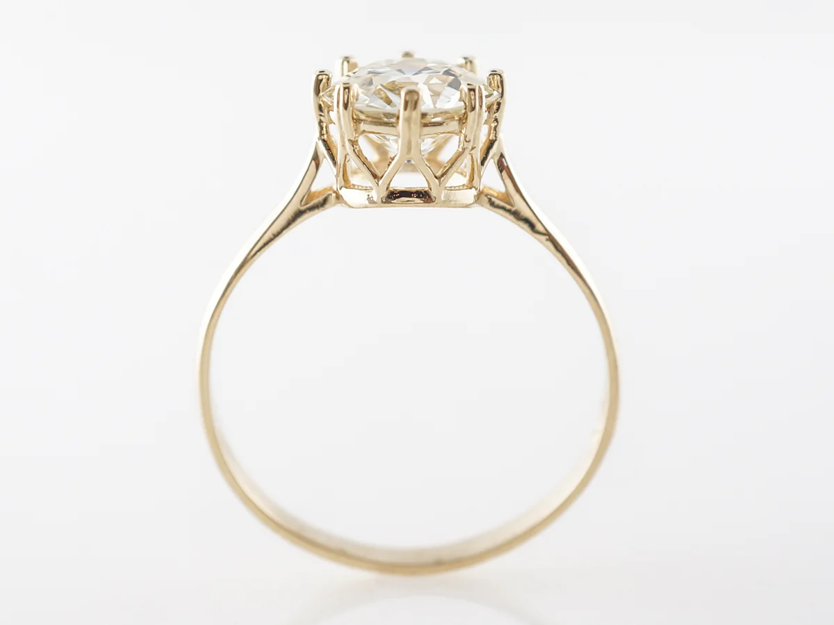 Victorian Style Diamond Solitaire Engagement Ring 1.28 Carats - Image 4