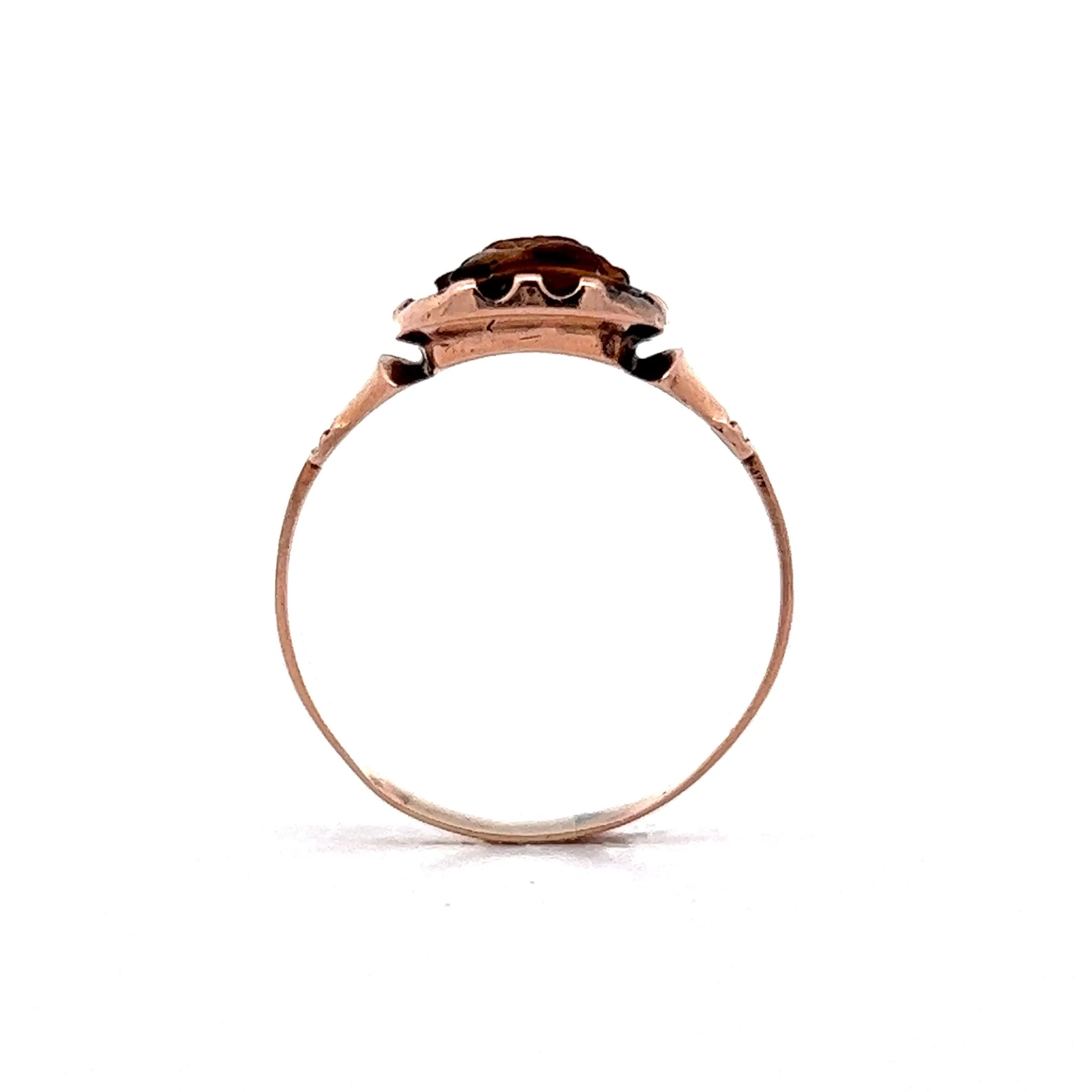 Victorian Tiger's Eye Cameo Right Hand Ring in 10k Yellow Gold - Image 4