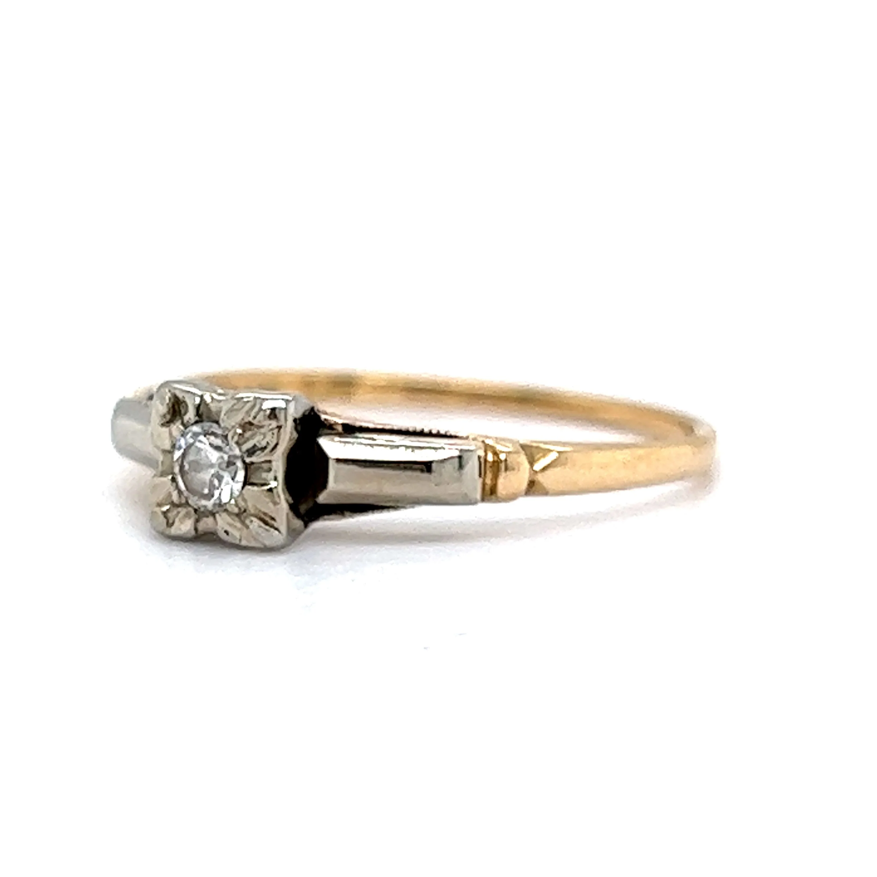 Vintage .07 Diamond Engagement Ring in 14k Gold - Image 2