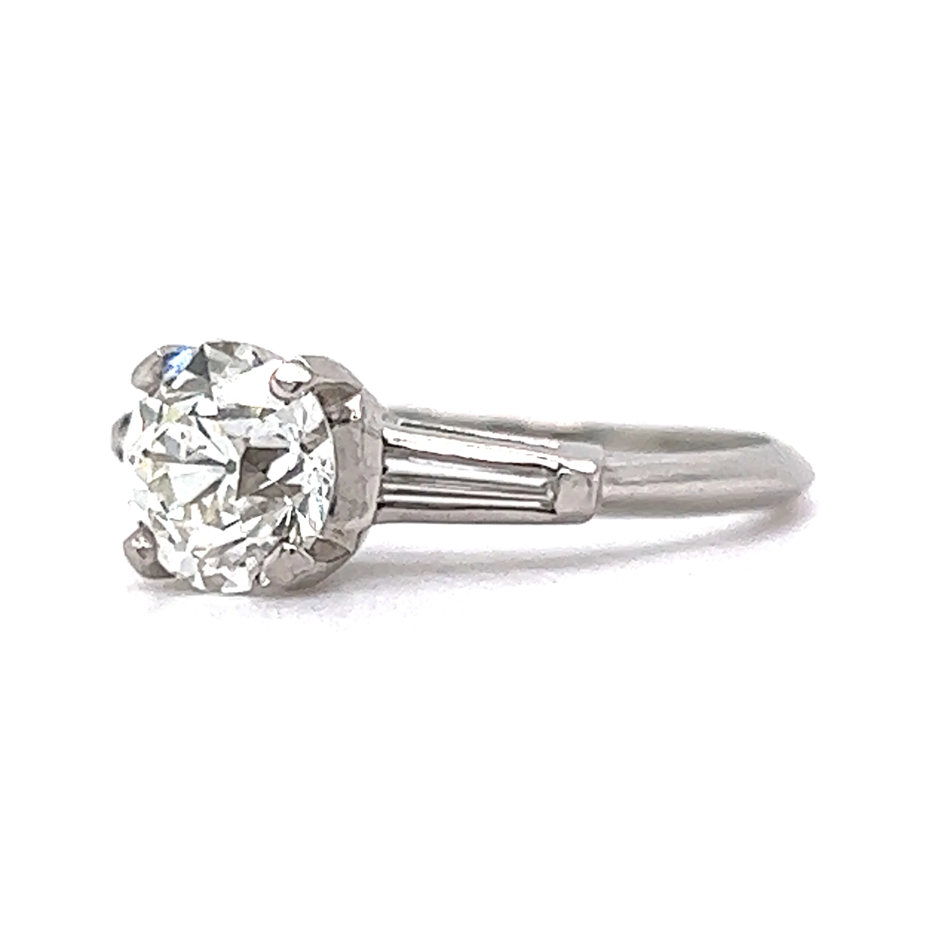 Vintage 1.25 Carat GIA Diamond Engagement Ring in Platinum - Image 2