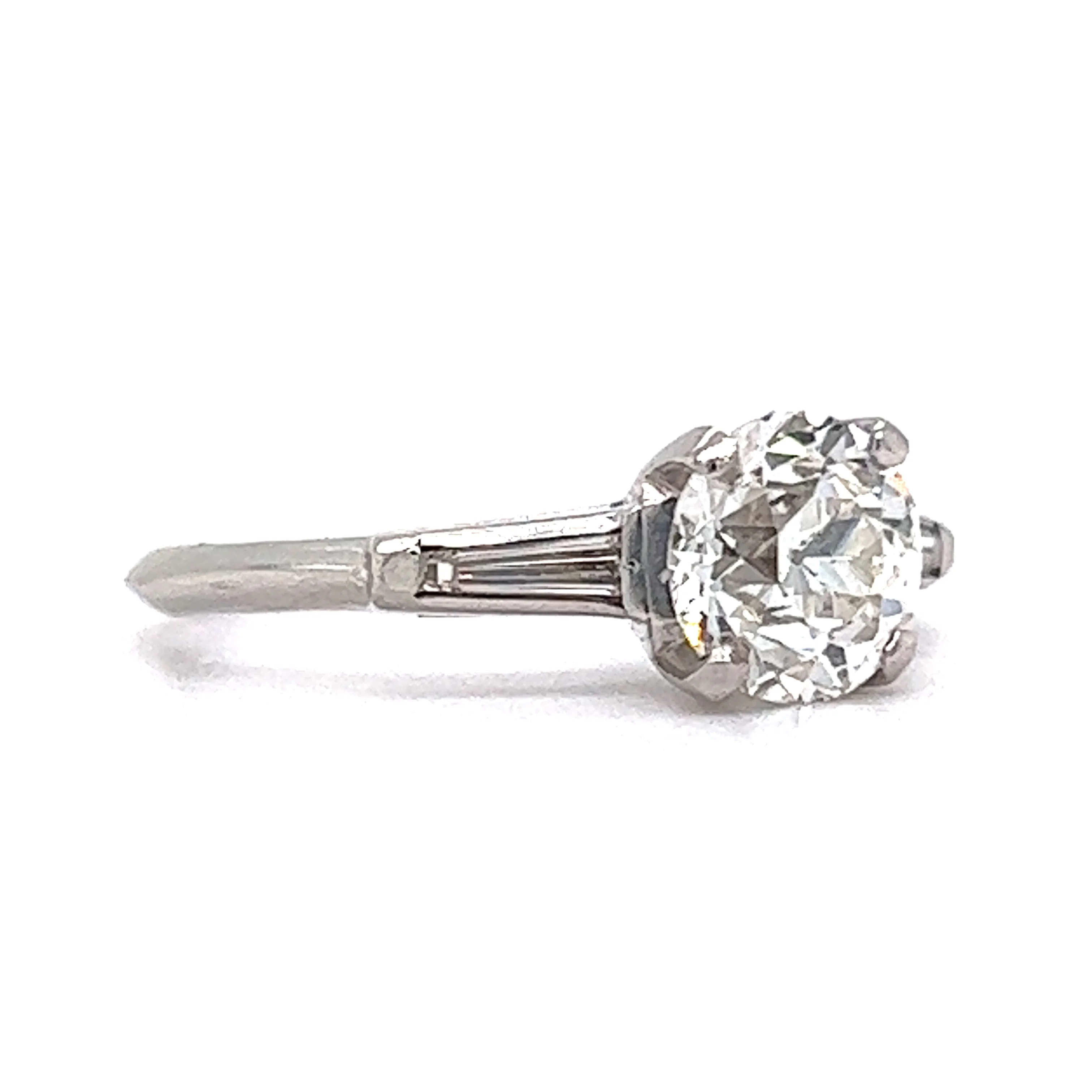 Vintage 1.25 Carat GIA Diamond Engagement Ring in Platinum - Image 3