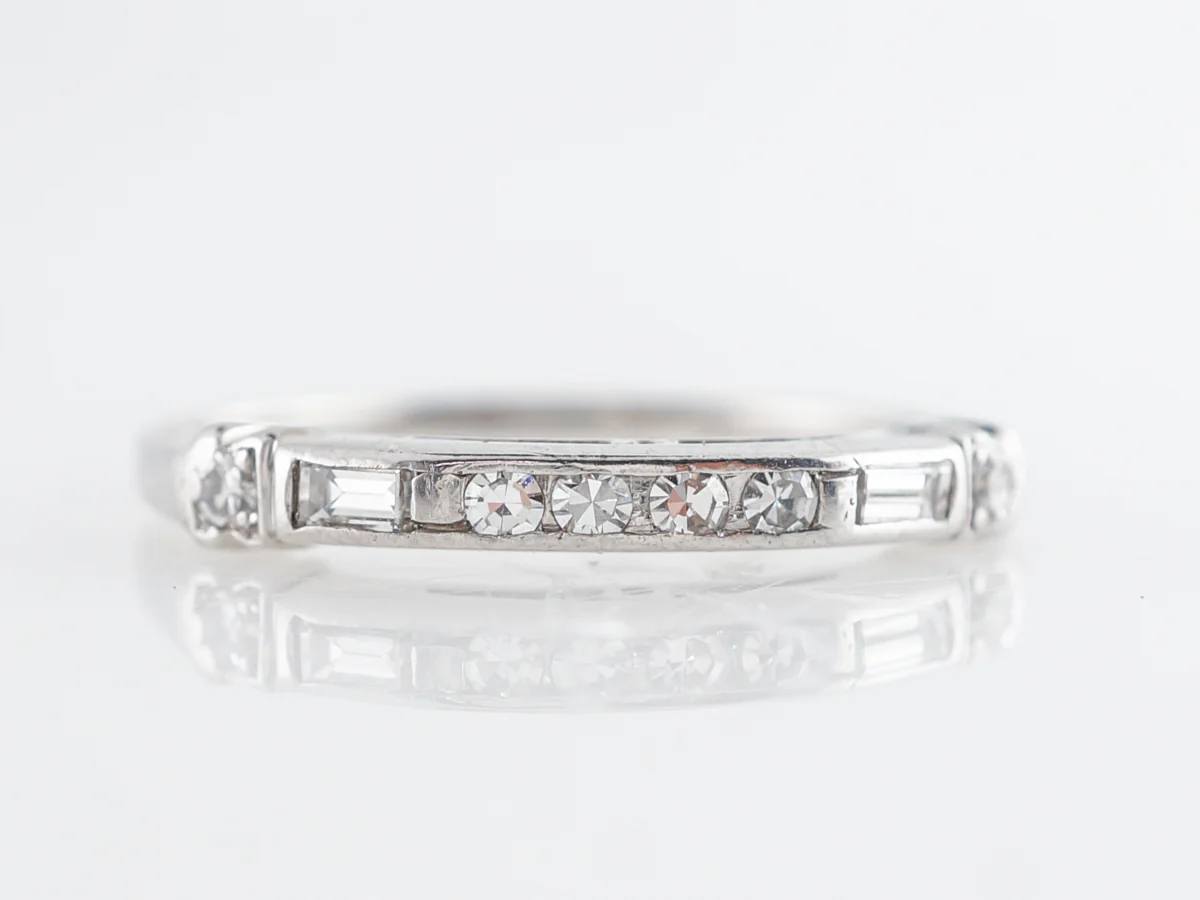 Vintage 1930's Wedding Set in Platinum - Image 4