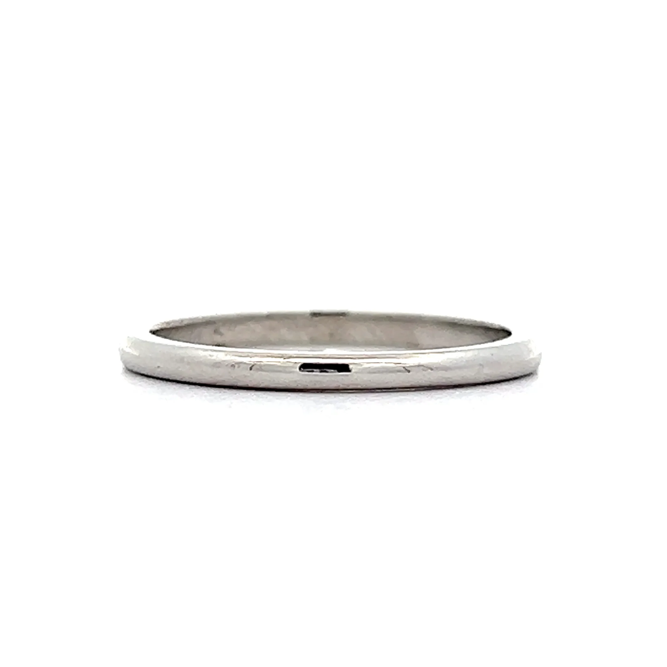 Vintage 1950s Classic 1.5mm Wedding Band in Platinum