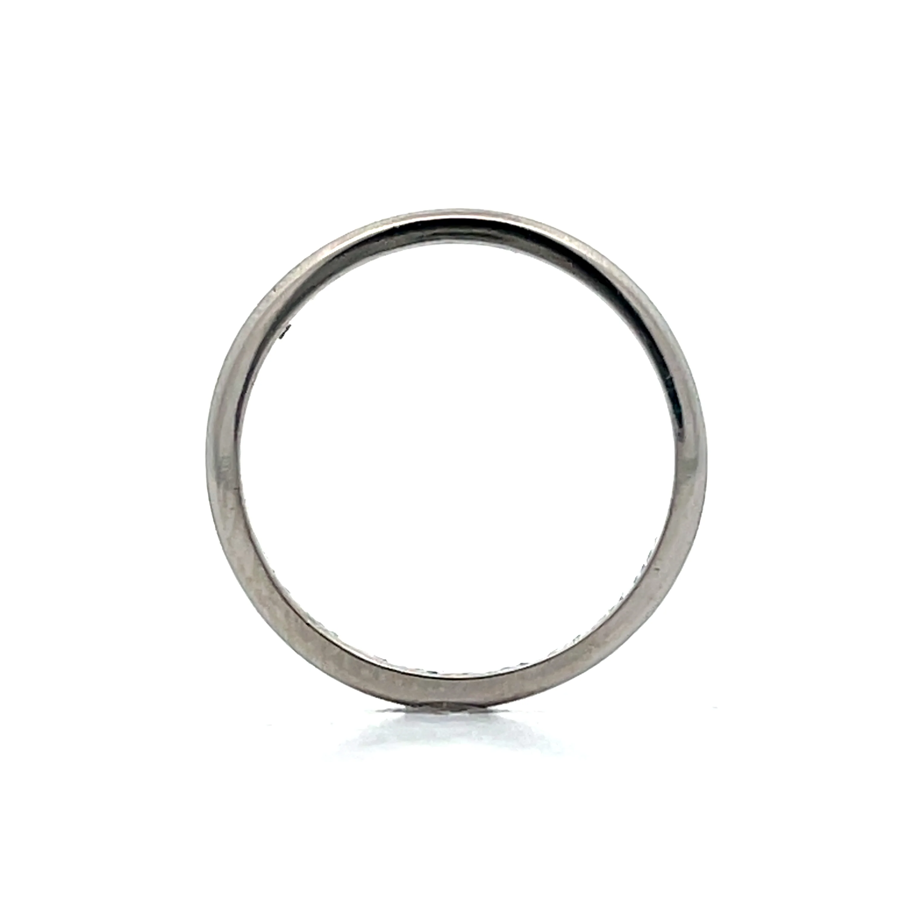 Vintage 1950s Classic 1.5mm Wedding Band in Platinum - Image 4