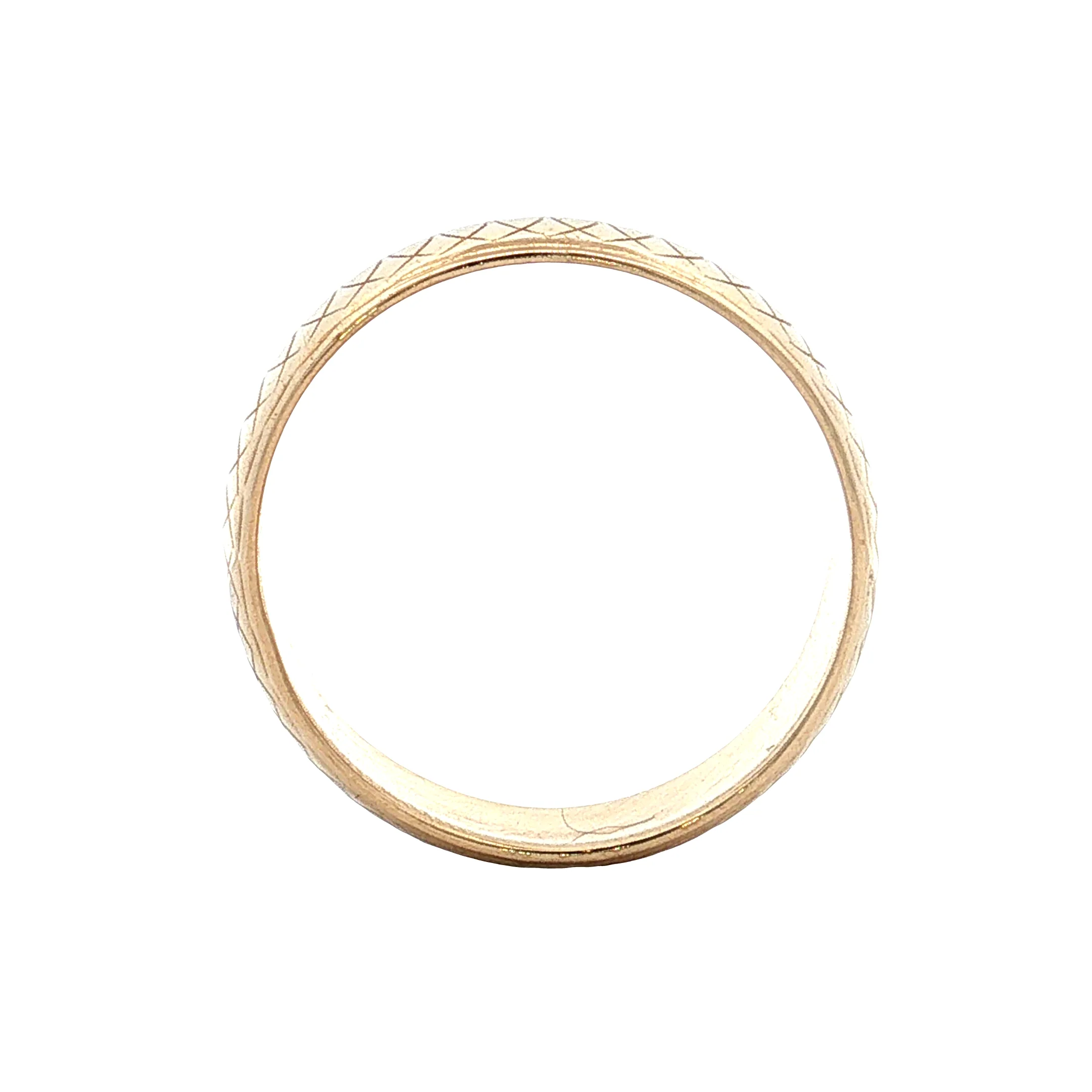 Vintage 1950s Engraved Men's Wedding Band 14k - Image 5