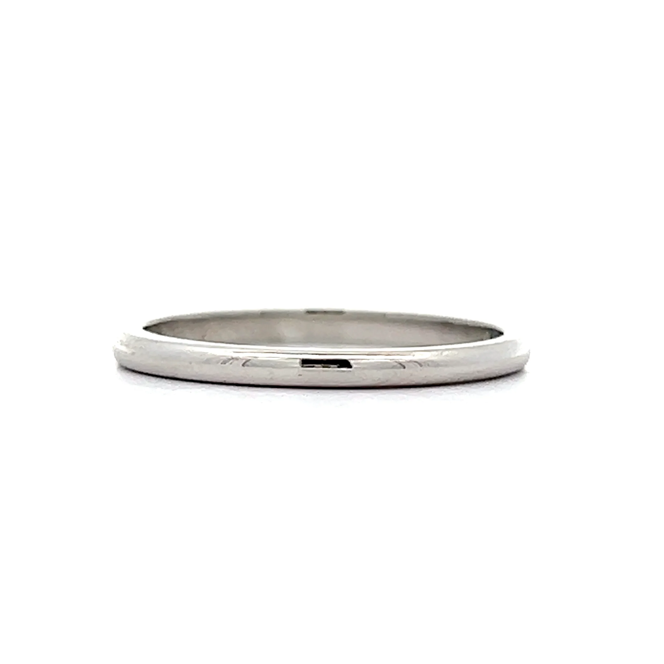 Vintage 1950s Flat Edge Wedding Band in 14k - Image 2