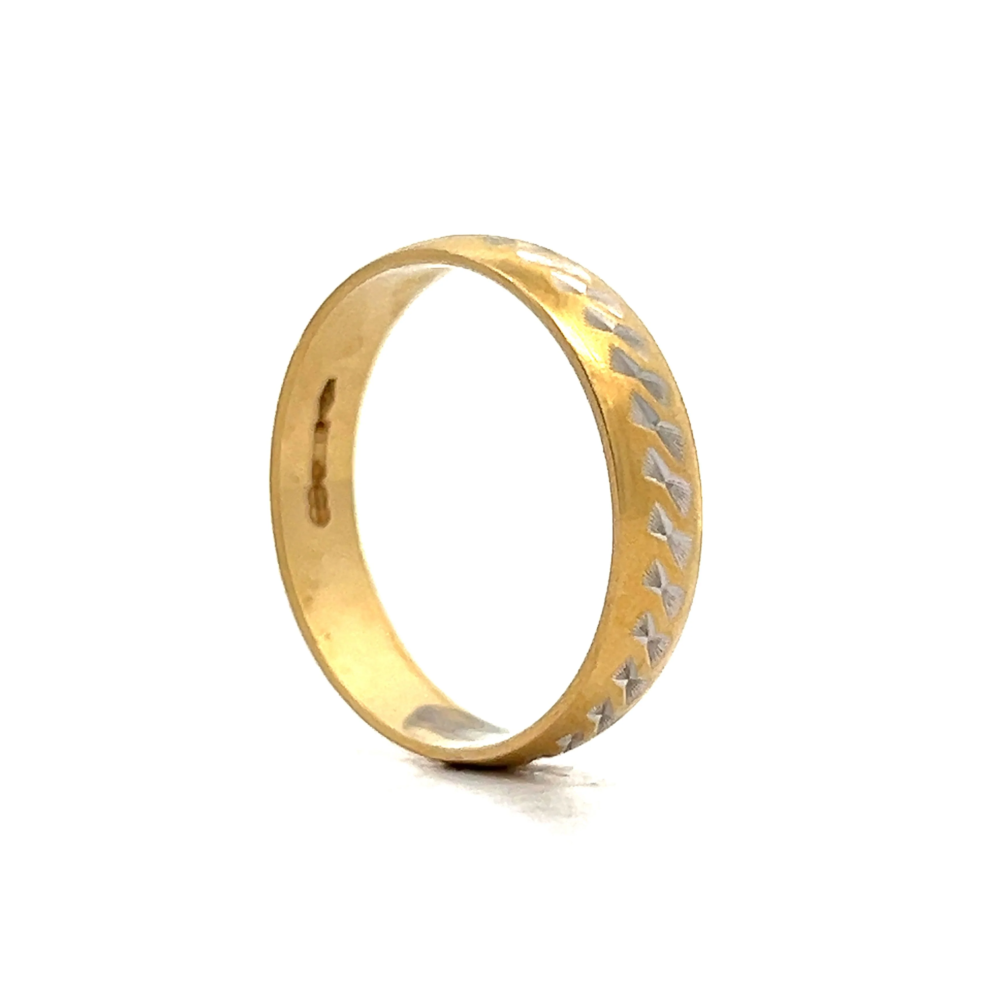 Vintage 1950's Men's 5mm Two-Tone Wedding Band - Image 5