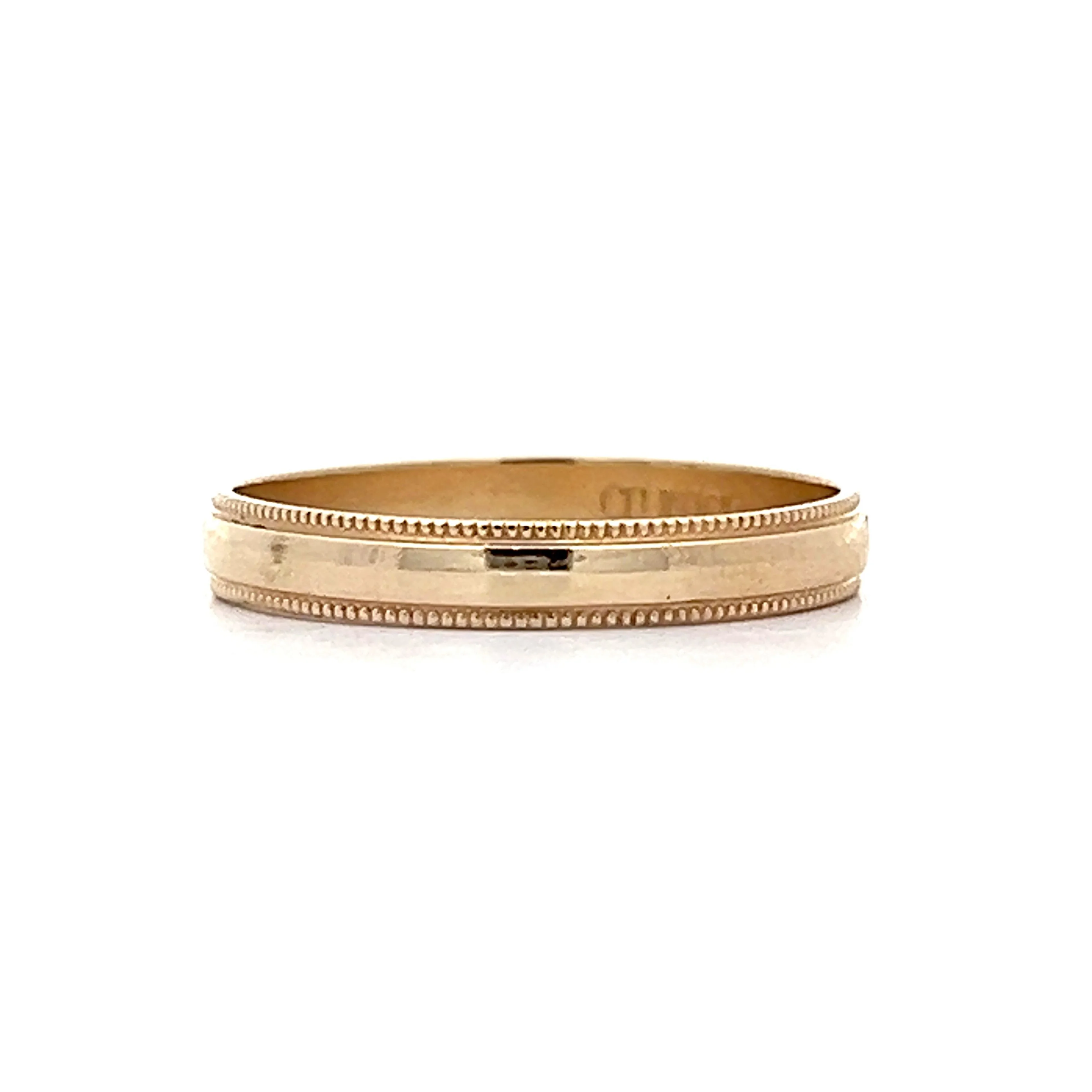 Vintage 1950's Men's Wedding Band in 10k Yellow Gold - Image 2
