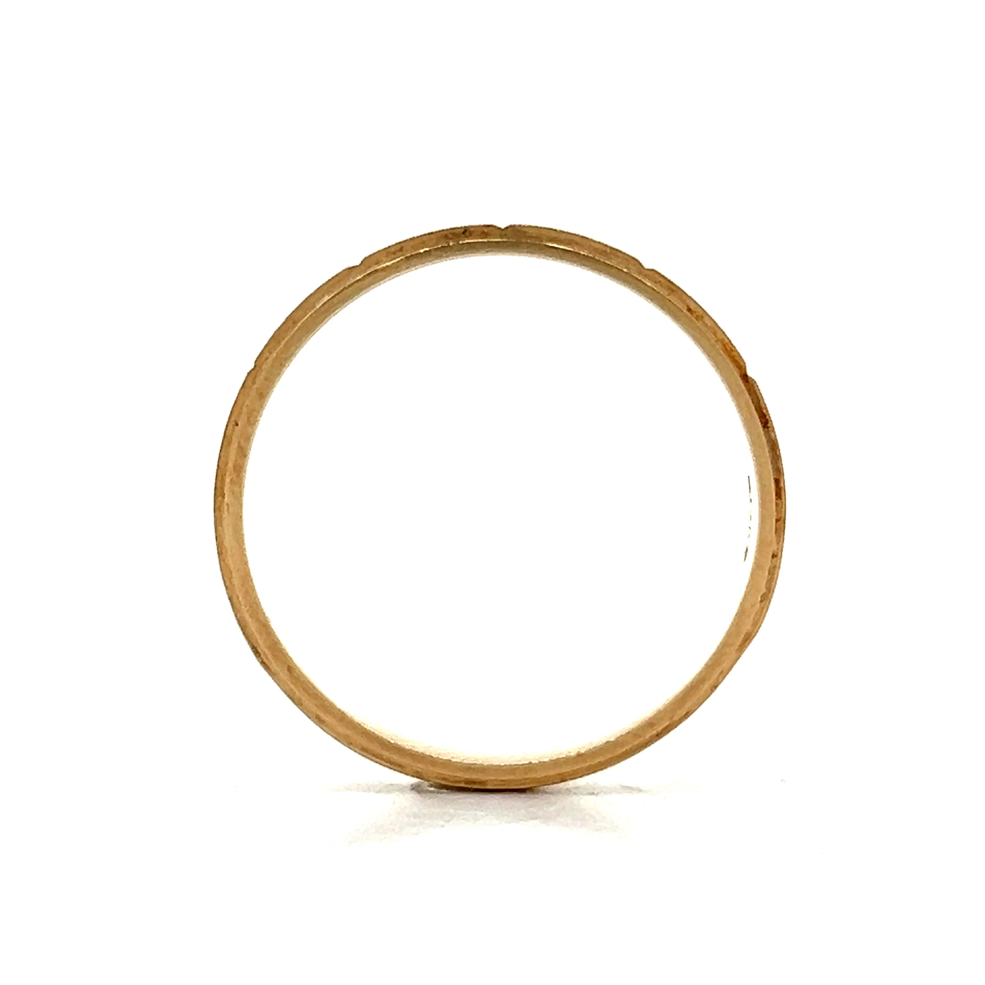 Vintage 1950's Star Wedding Band in 14k Yellow Gold - Image 4