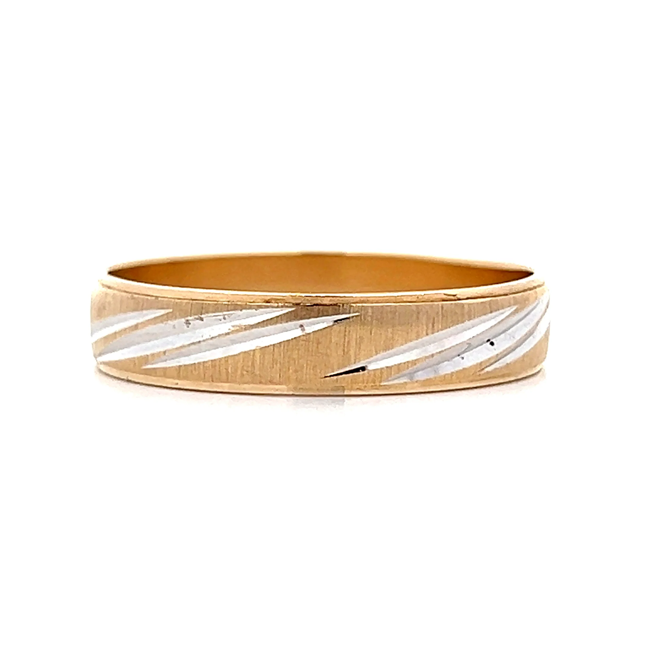 Vintage 1960s 5mm Wedding Band in 10k - Image 2