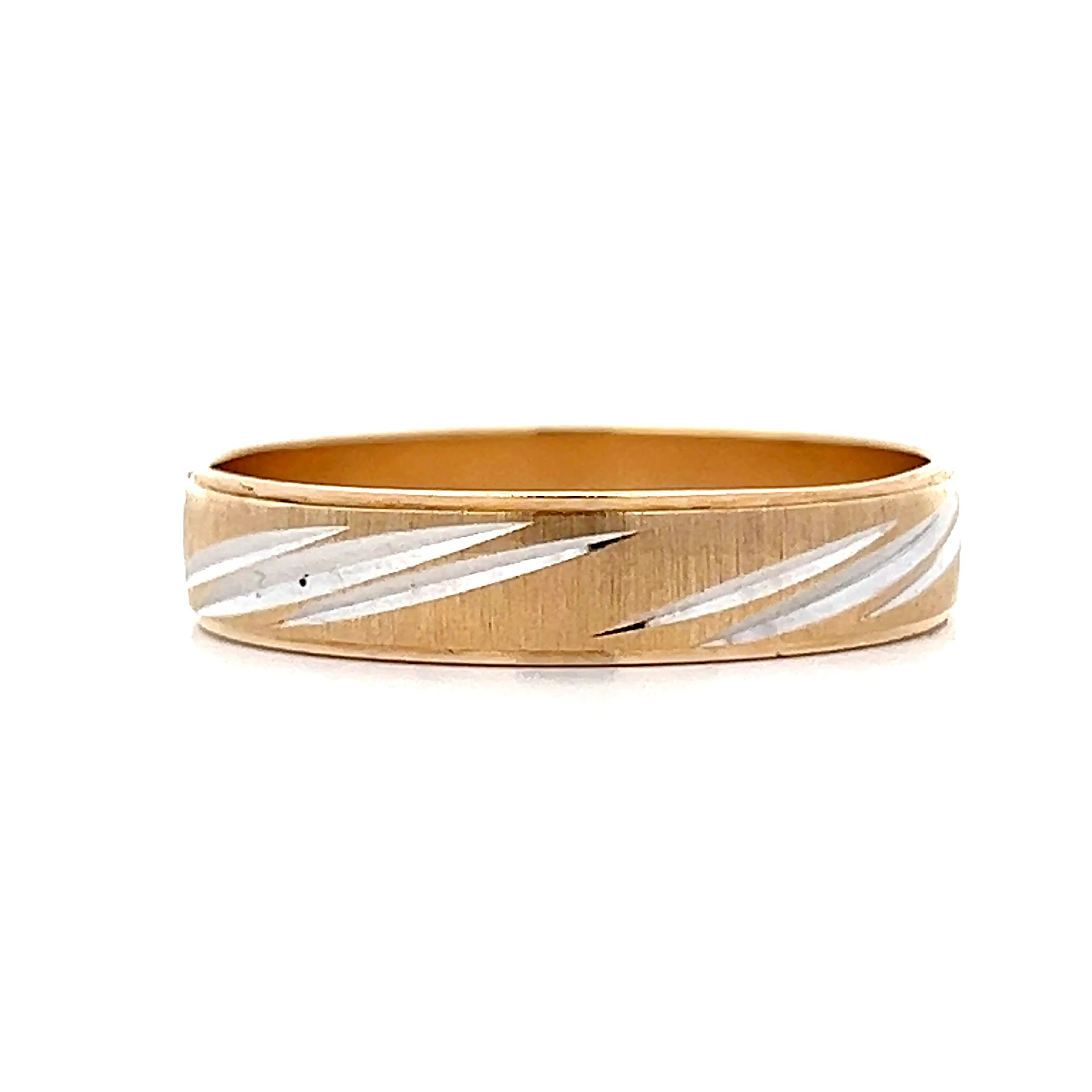 Vintage 1960s 5mm Wedding Band in 10k - Image 3