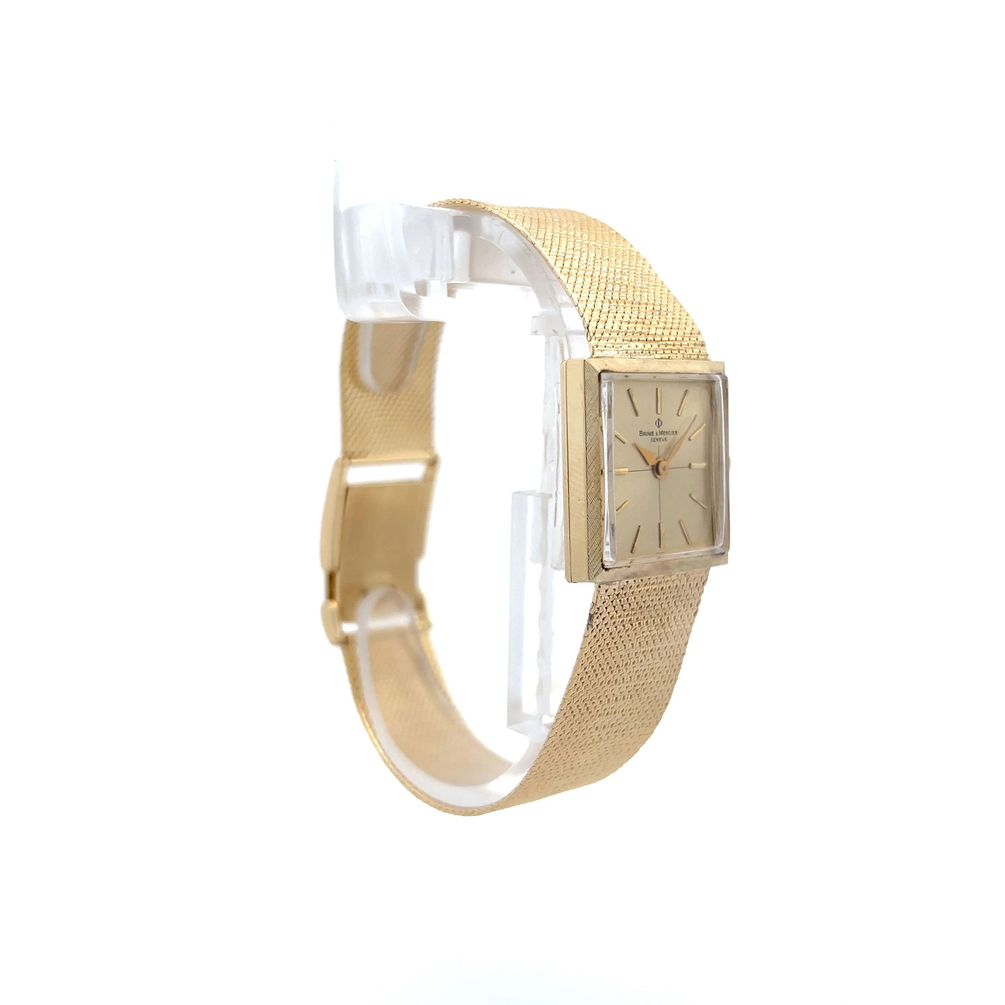 Vintage 1960's Baum & Mercier Watch in 14k Yellow Gold - Image 3