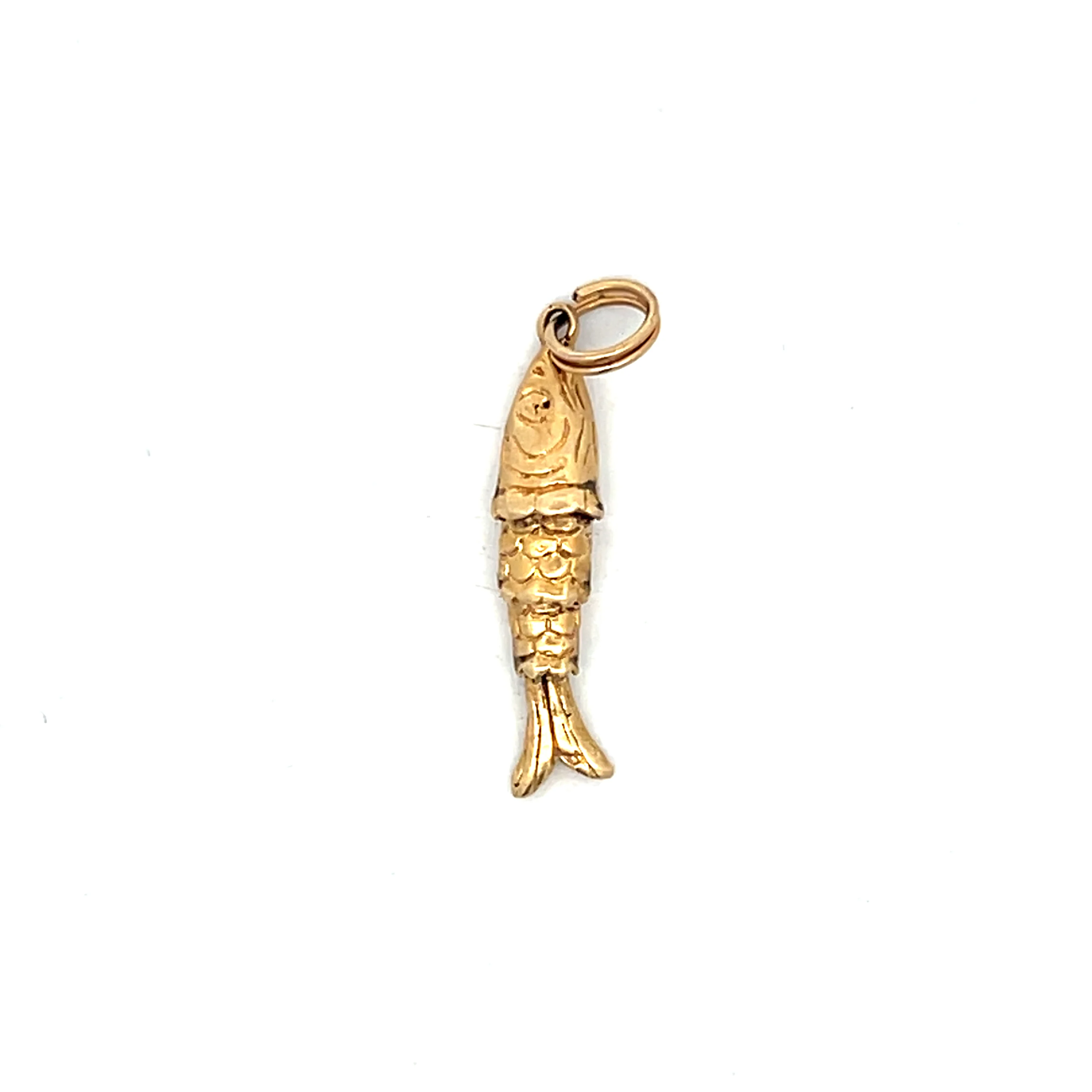Vintage 1960's Fish Charm Pendant in 14k Yellow Gold - Image 2