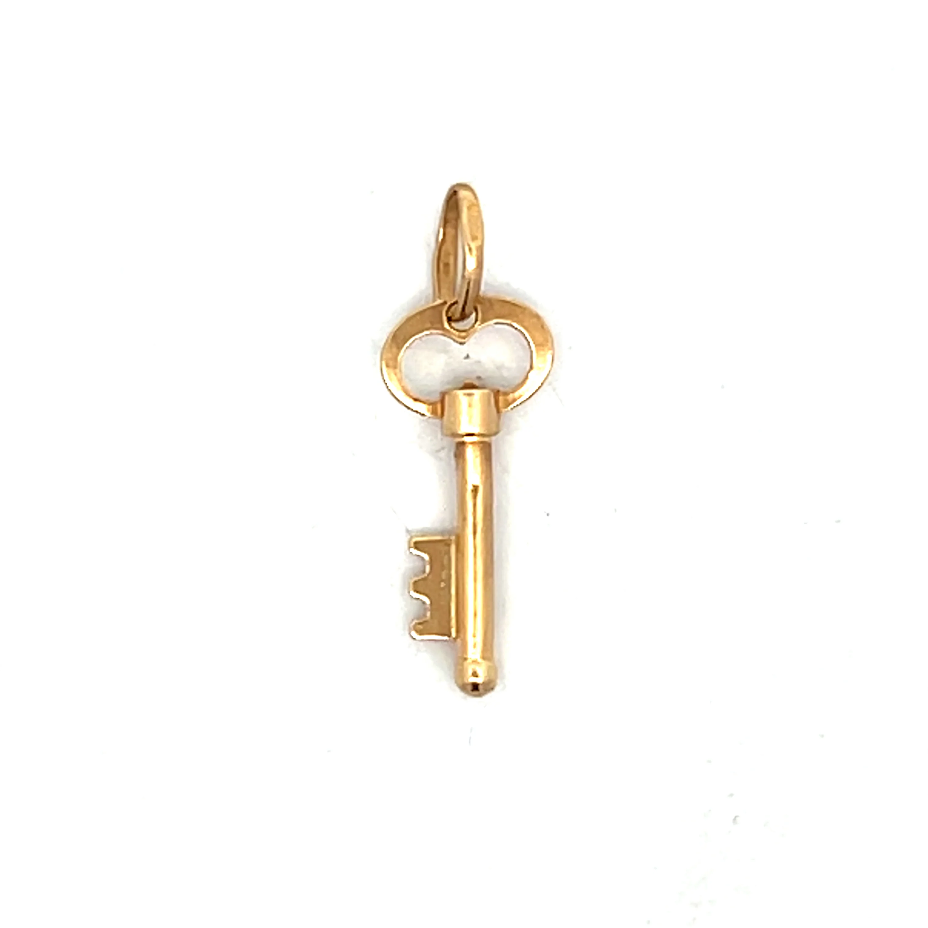 Vintage 1960s Key Charm Pendant in 14k Yellow Gold - Image 2