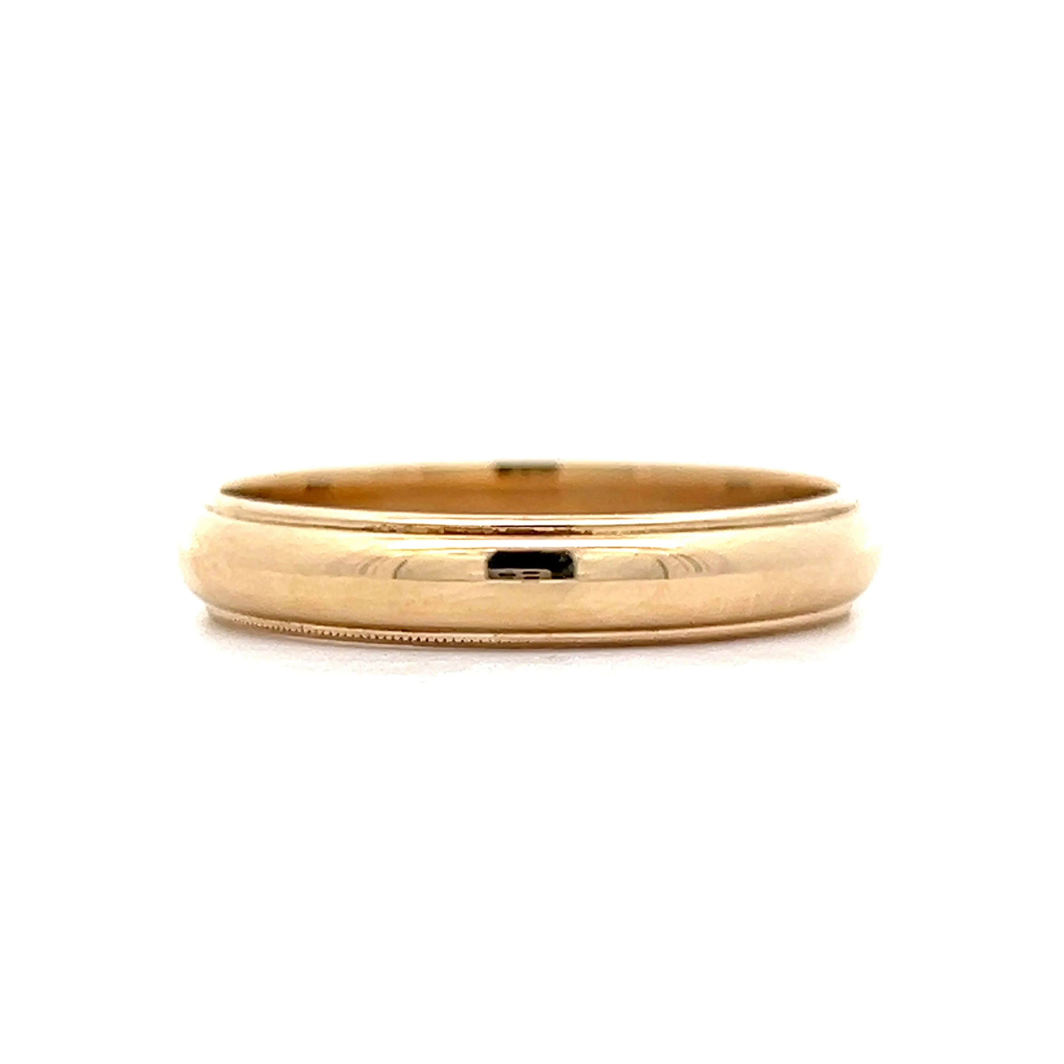 Vintage 1960's Mens Milgrain Band in 14k Yellow Gold - Image 3