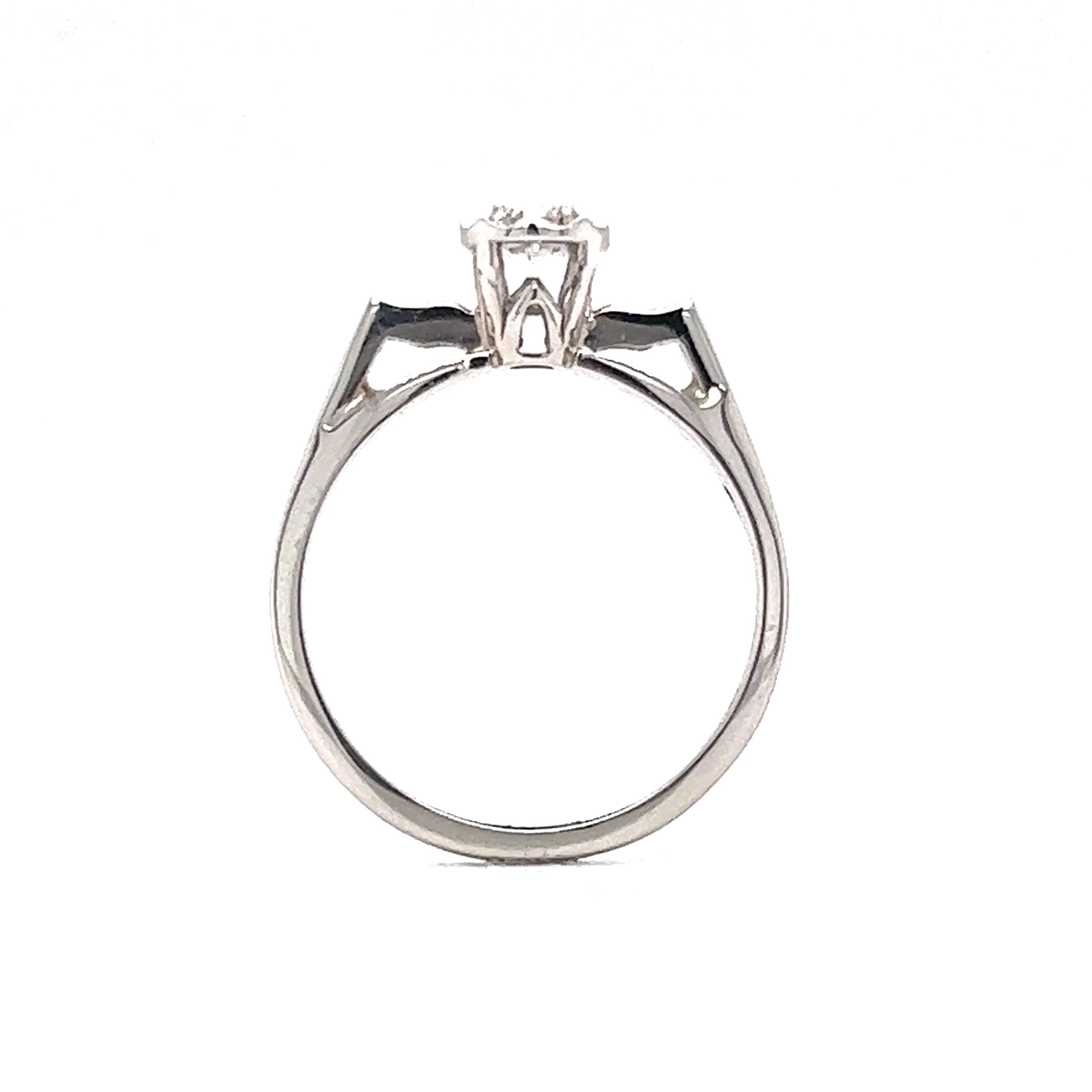 Vintage 1960's Solitaire Diamond Engagement Ring in 14k - Image 4