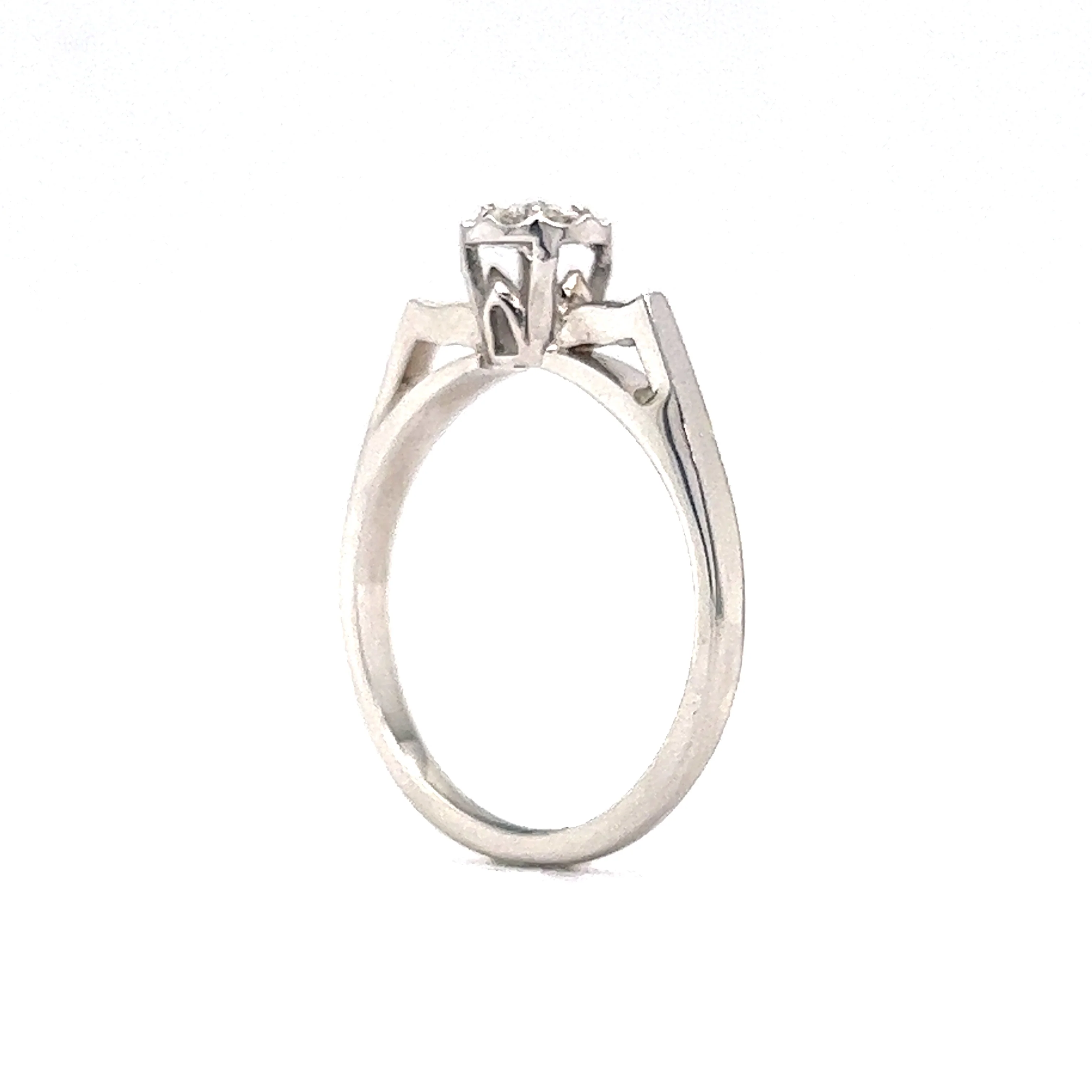 Vintage 1960's Solitaire Diamond Engagement Ring in 14k - Image 5