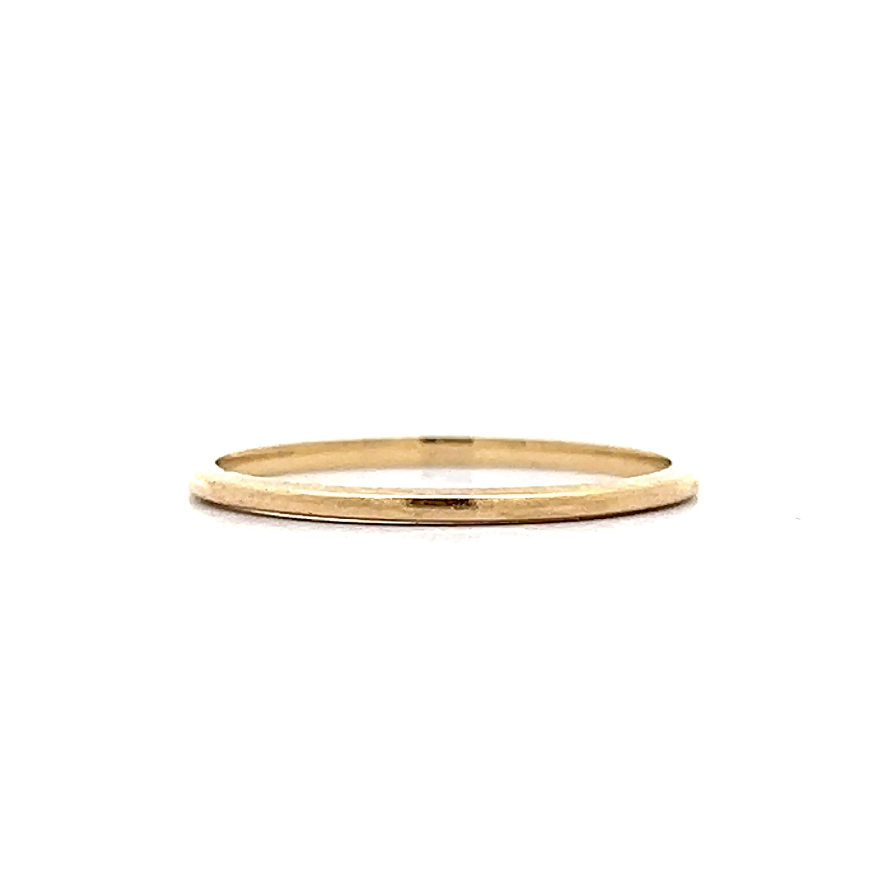 Vintage 1mm Wedding Band in 14k Yellow Gold - Image 2