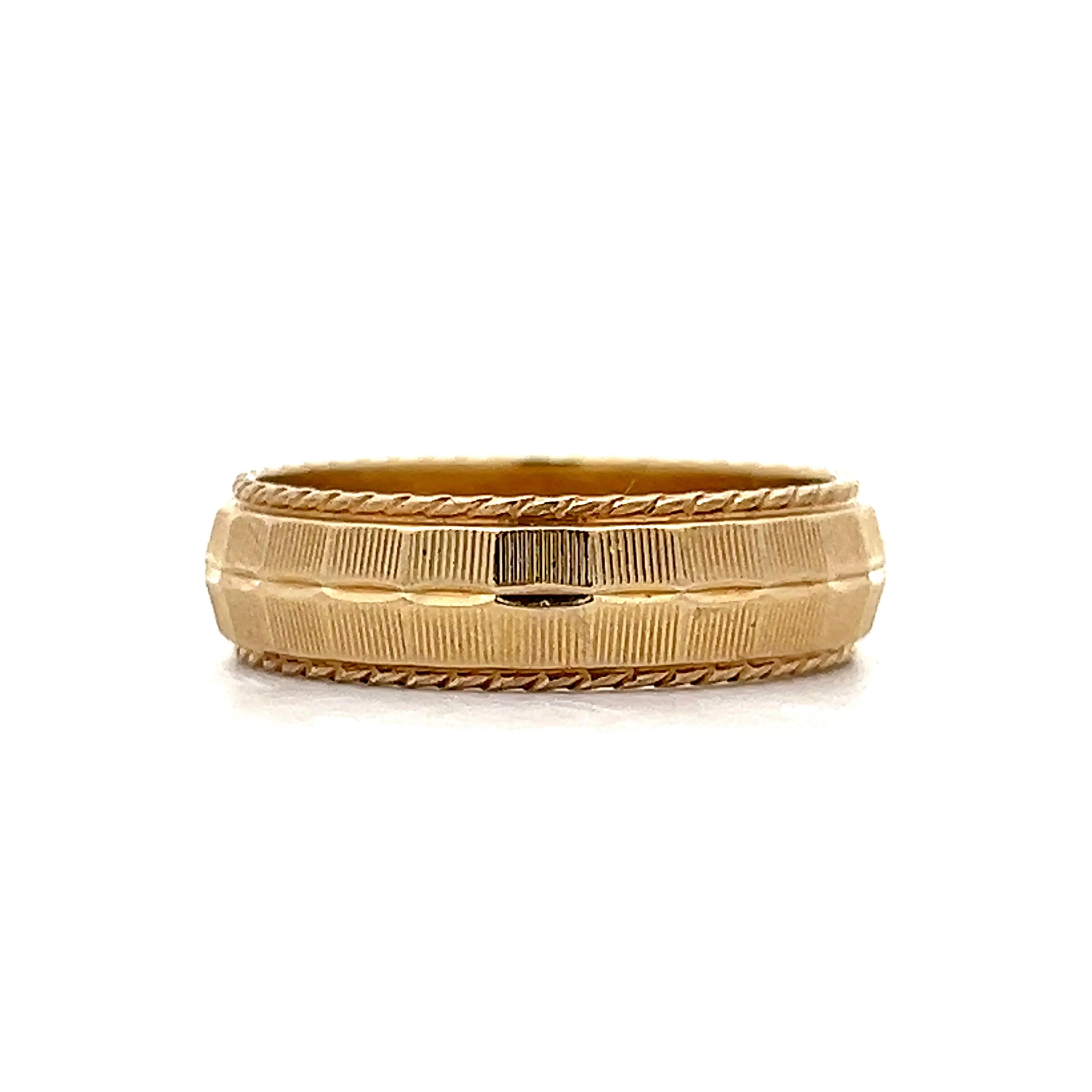 Vintage 6mm Men's Wedding Band in 14k Yellow Gold - Image 2