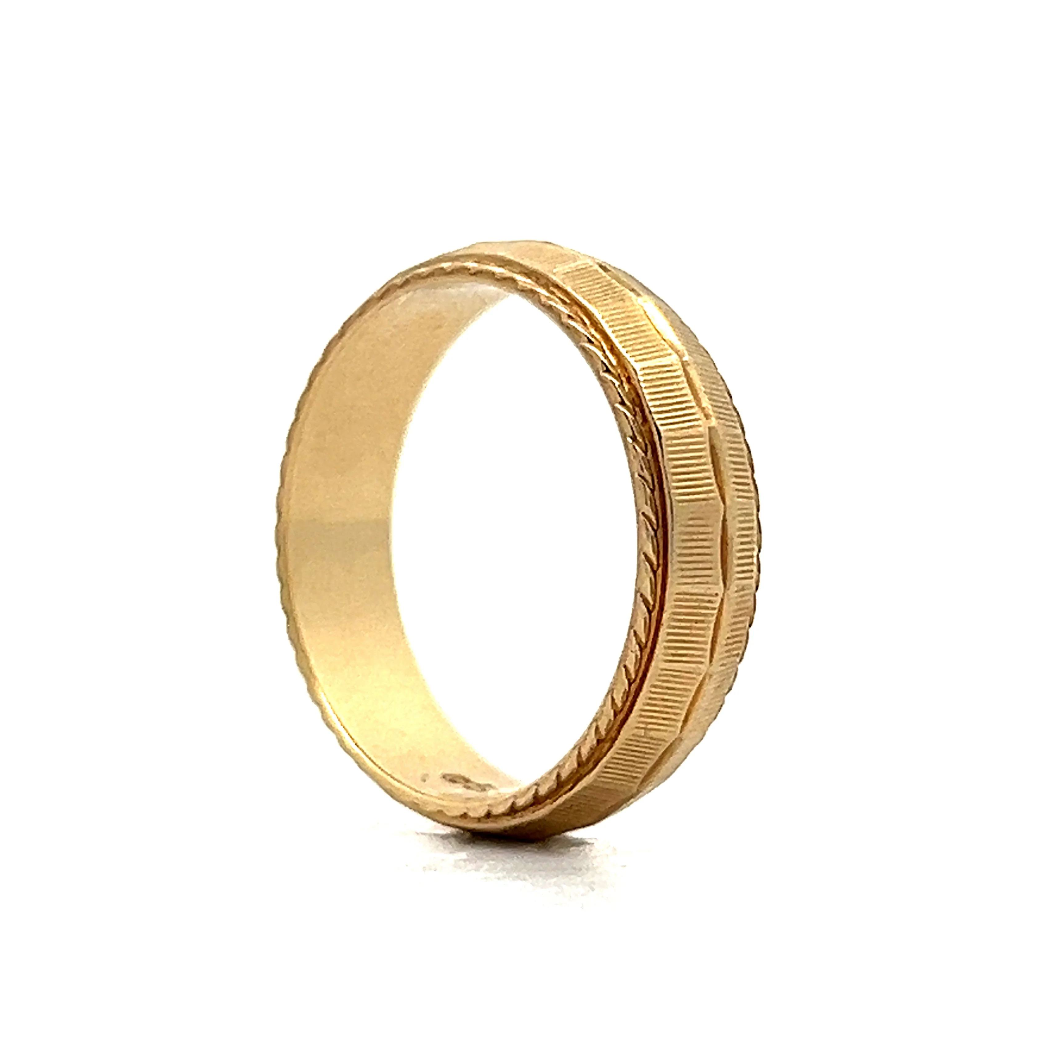Vintage 6mm Men's Wedding Band in 14k Yellow Gold - Image 5