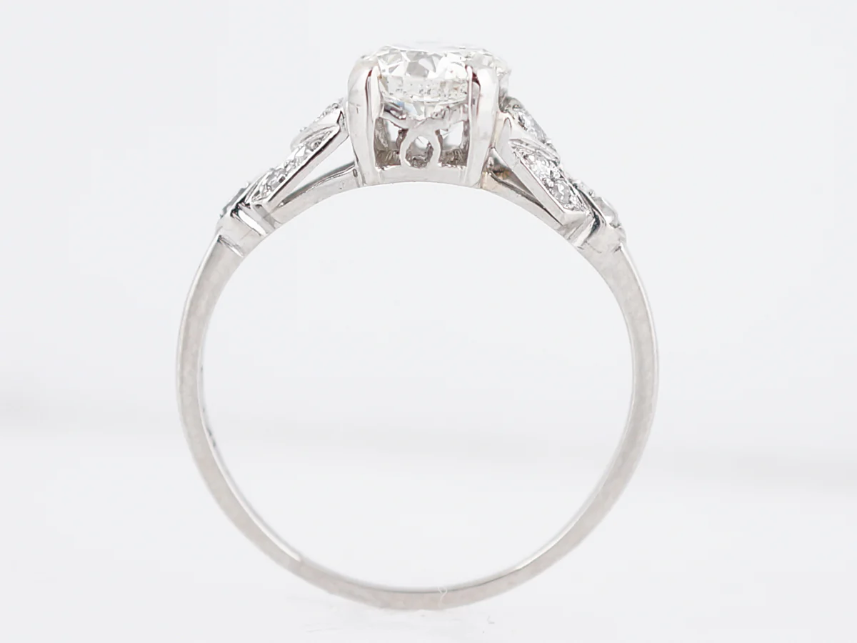 Vintage Art Deco 1.16 Carat European Cut Diamond Ring - Image 4