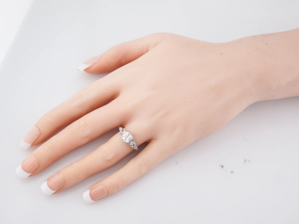 Vintage Art Deco 1.16 Carat European Cut Diamond Ring - Image 7