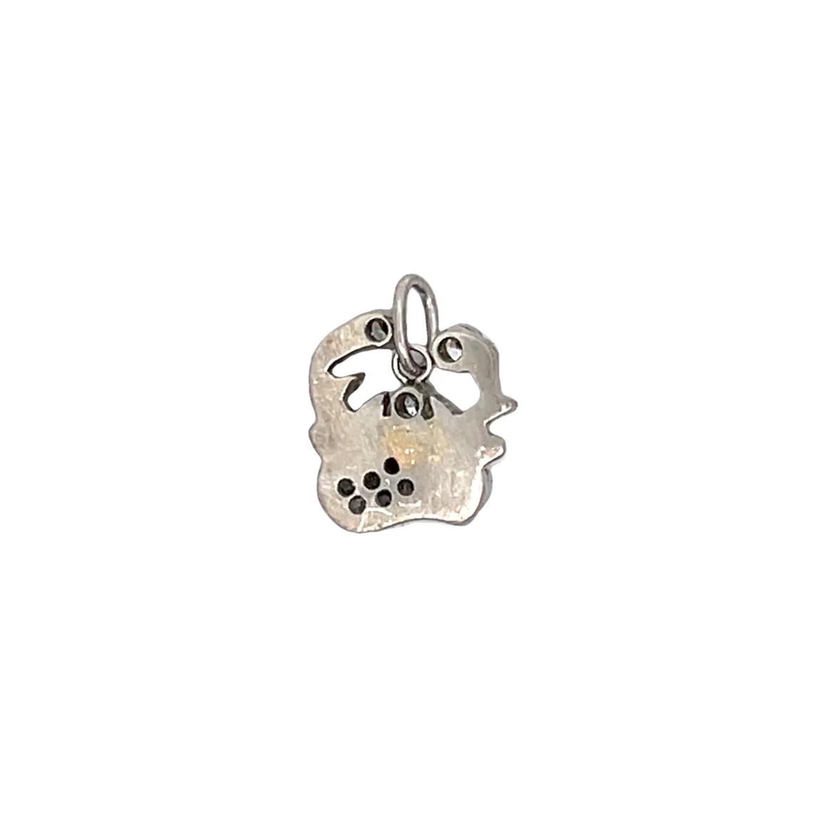 Vintage Art Deco Diamond Elk Head Charm in 18k - Image 2