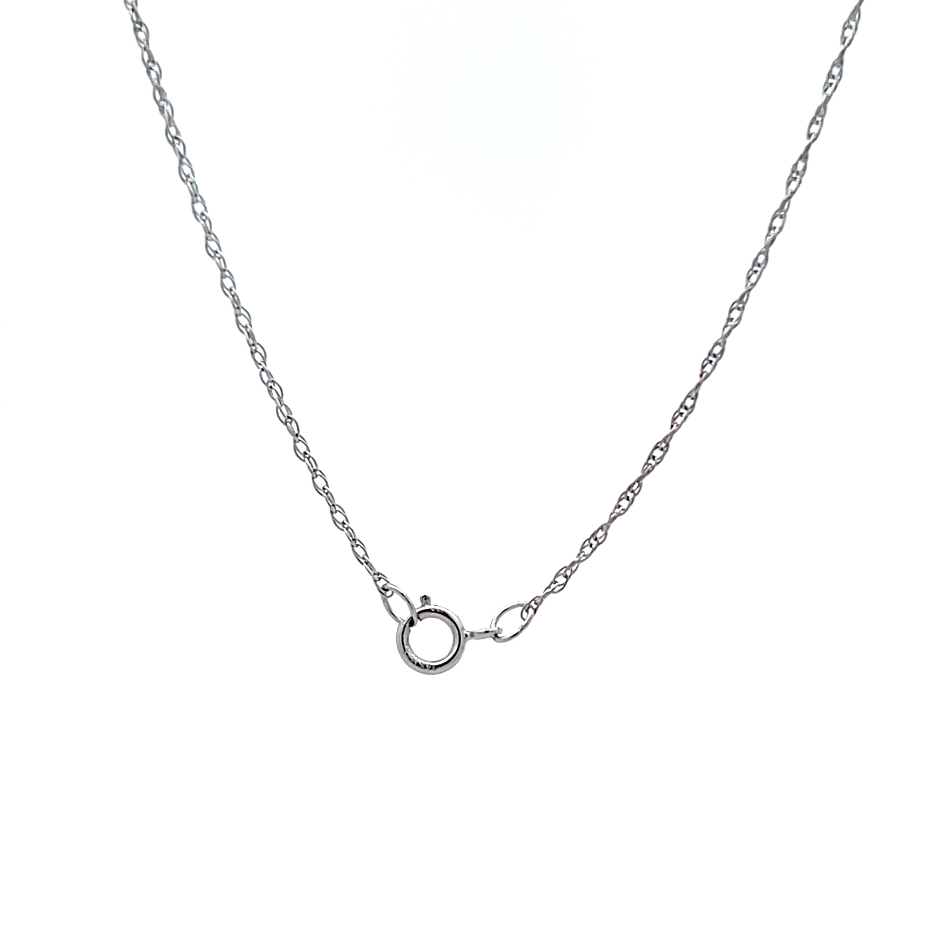 Vintage Art Deco Diamond Horseshoe Pendant Necklace 14k - Image 4