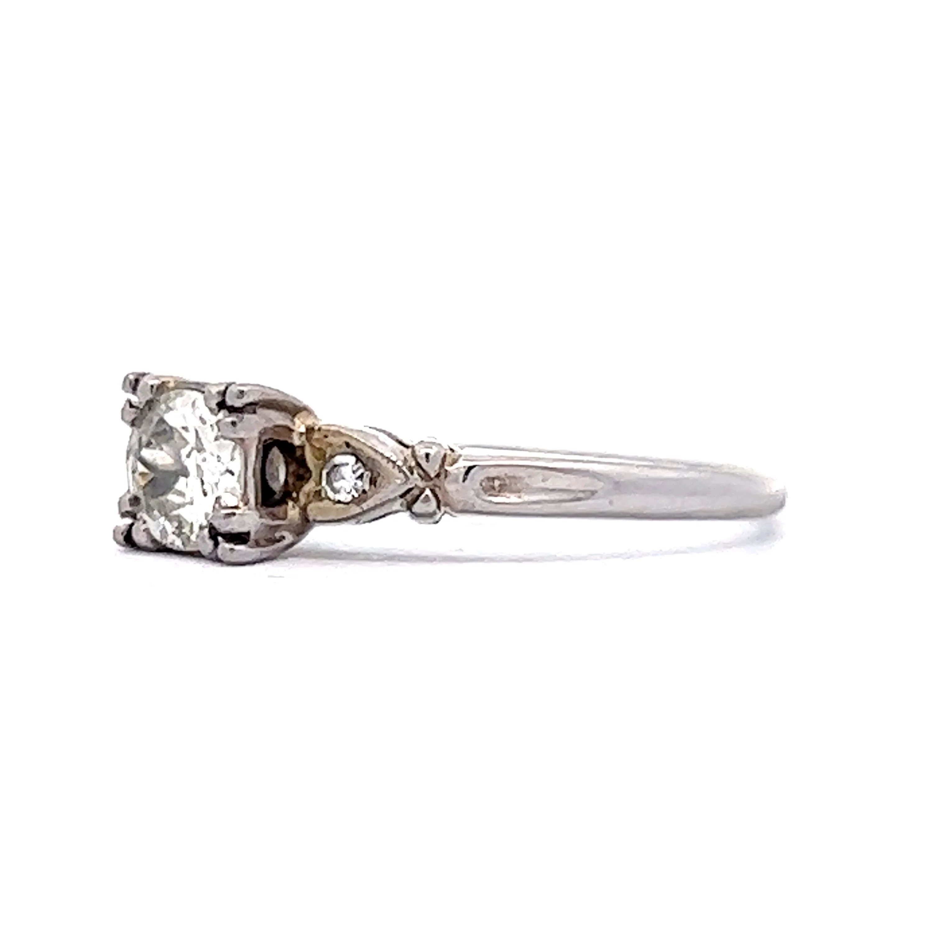 Vintage Art Deco European Diamond Engagement Ring - Image 2
