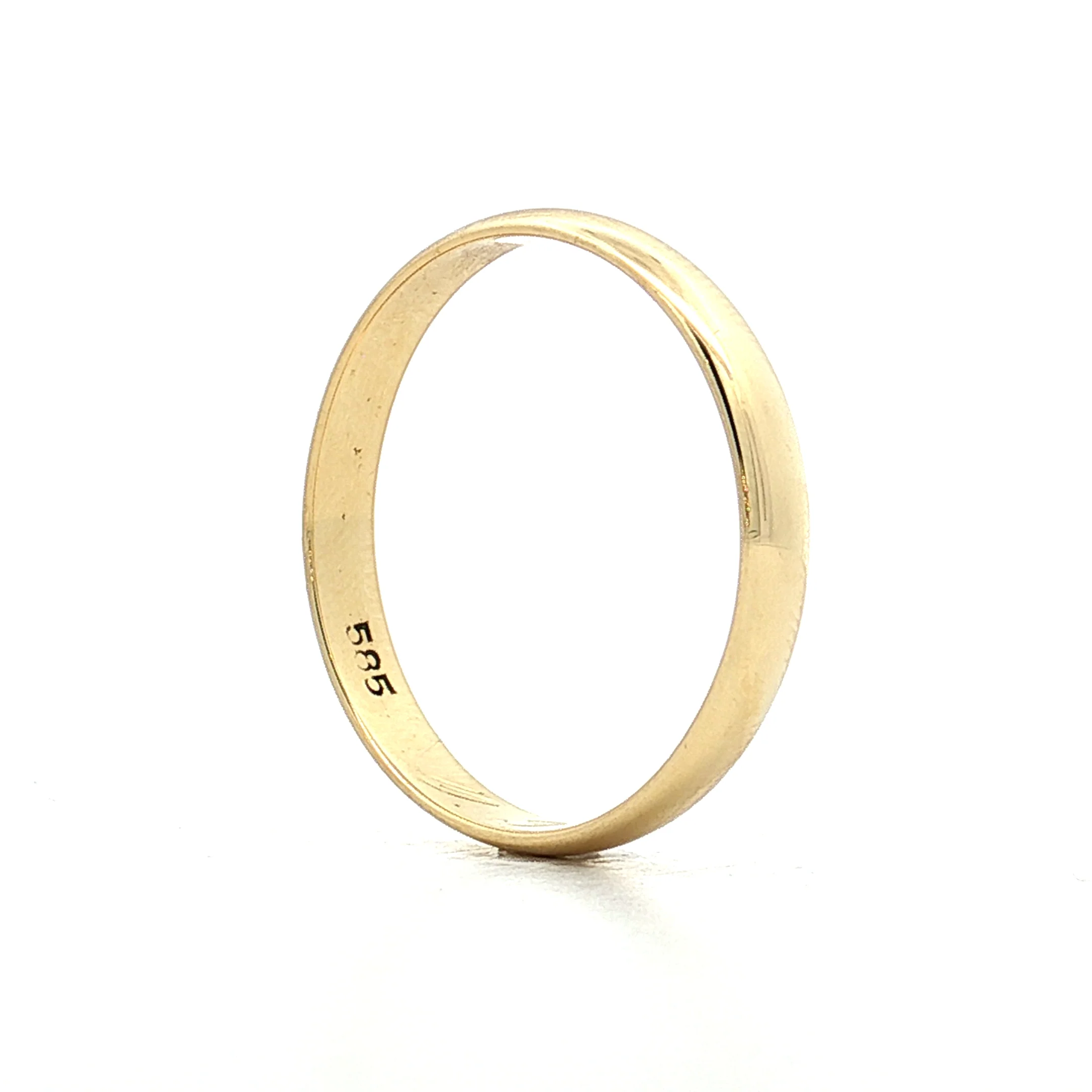 Vintage Art Deco Mens Wedding Band 14k Yellow Gold - Image 8