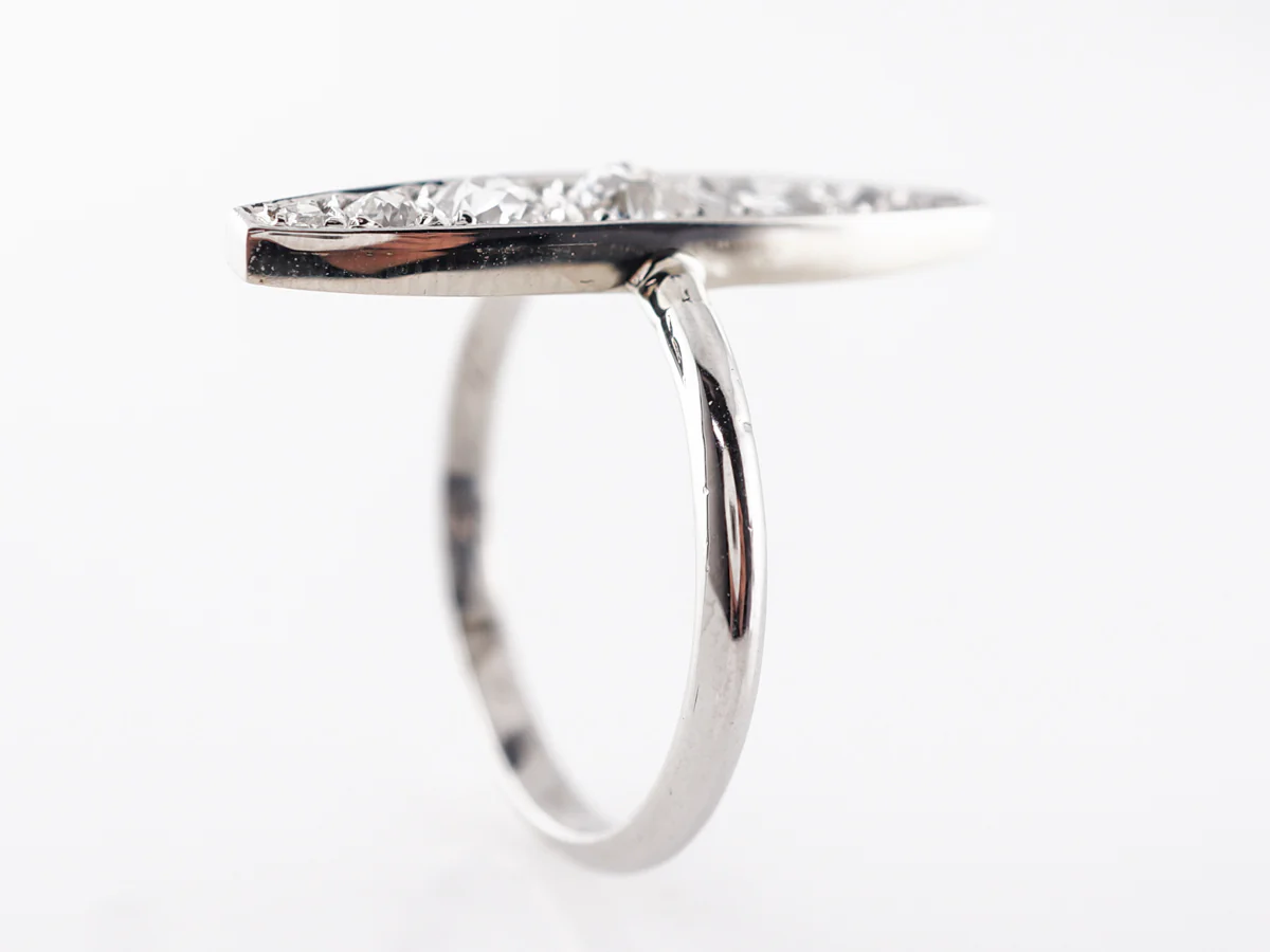 Vintage Art Deco Ring w/ Old European Cut Diamonds in 18k & Platinum - Image 5
