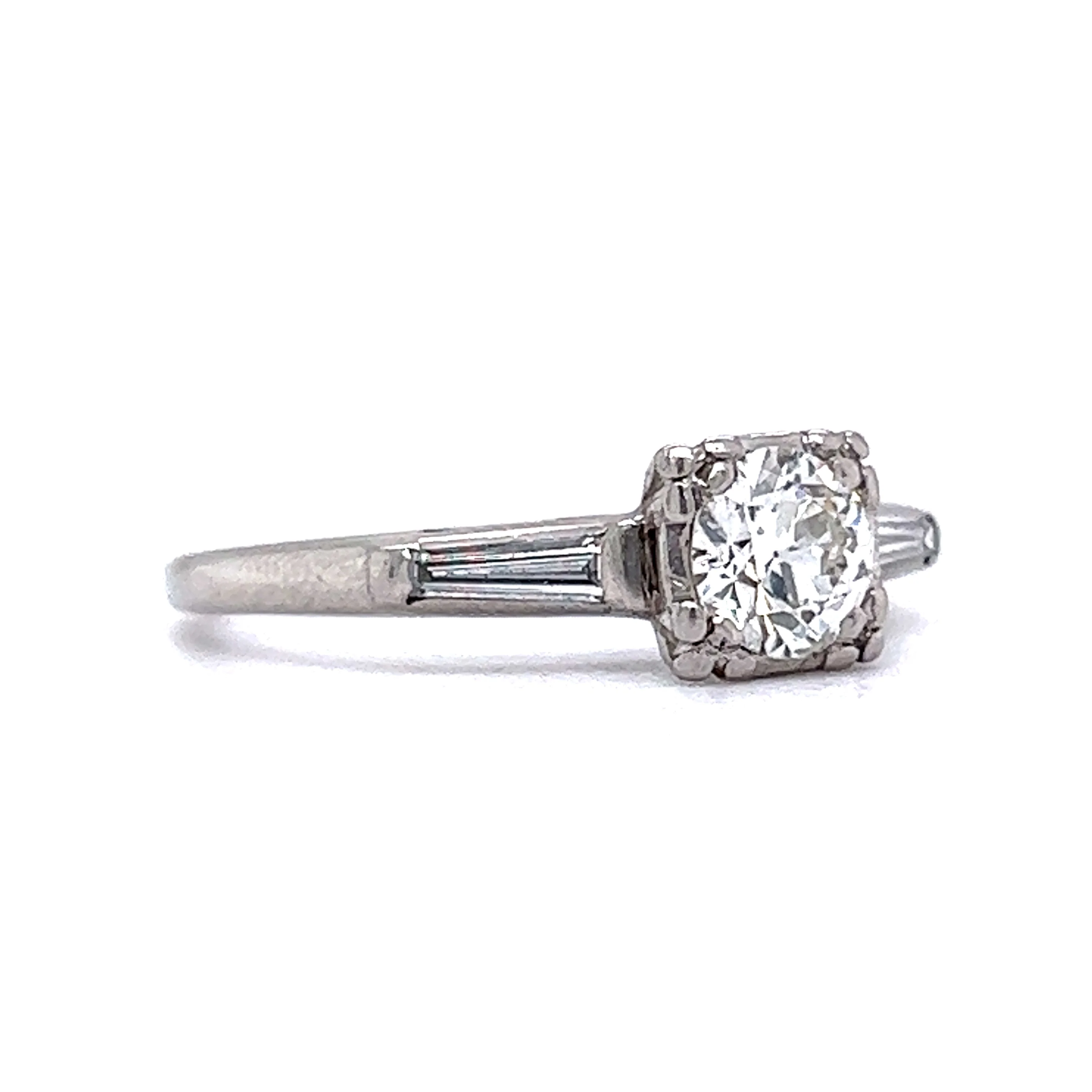 Vintage .60 Art Deco Solitaire Diamond Engagement Ring - Image 3