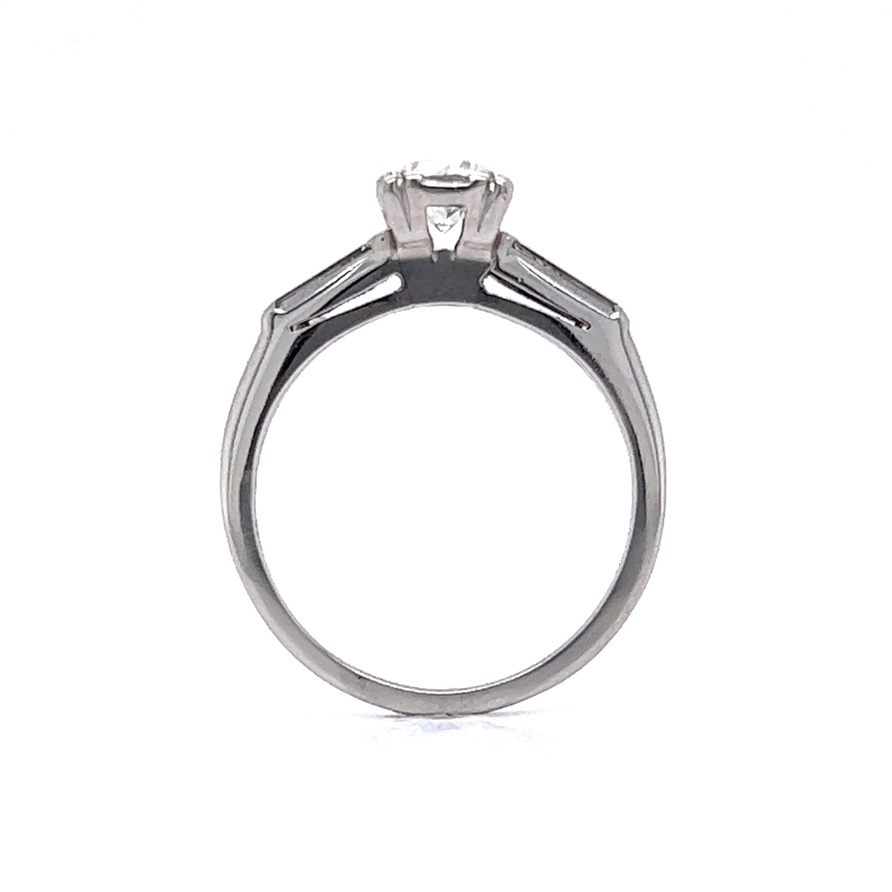 Vintage .60 Art Deco Solitaire Diamond Engagement Ring - Image 4