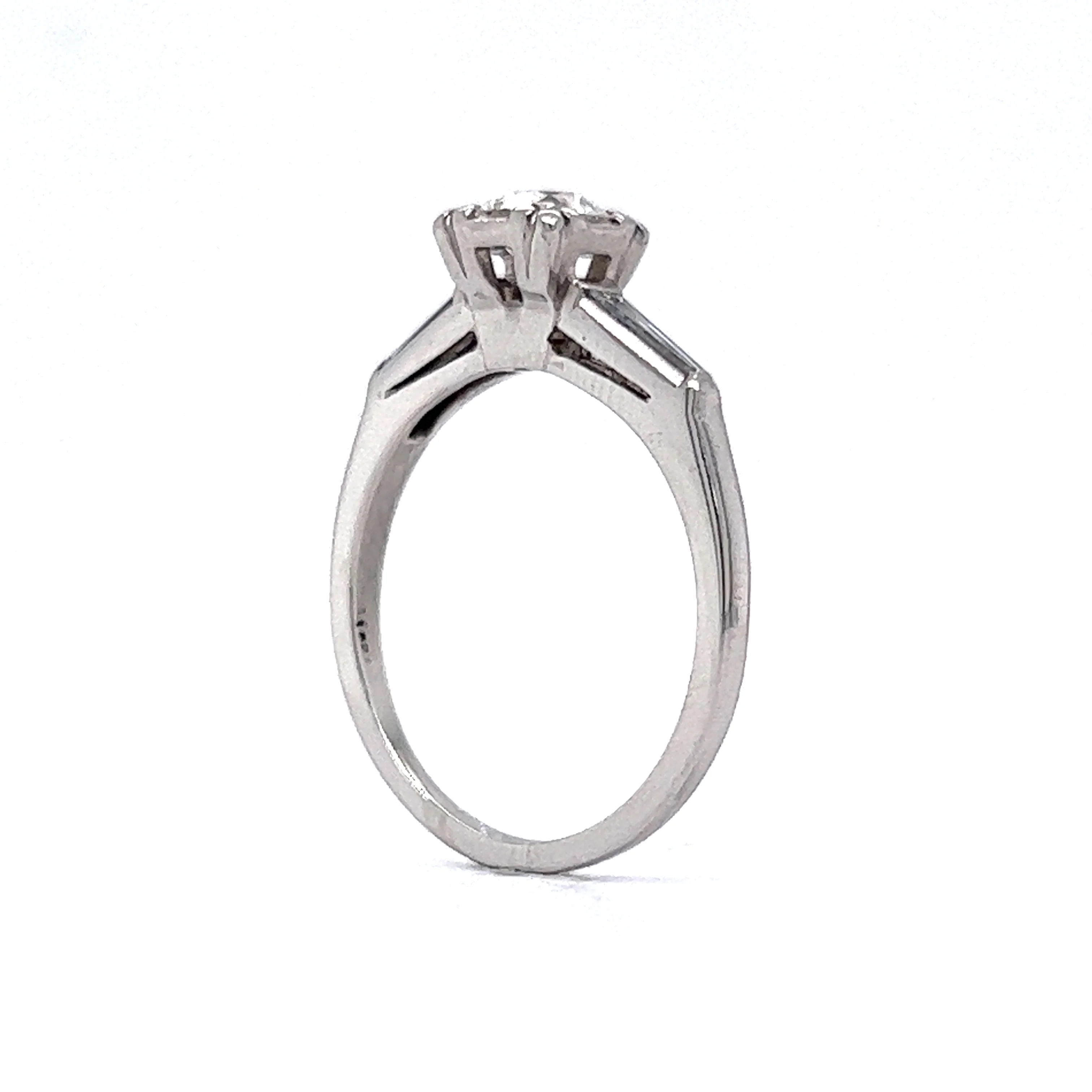 Vintage .60 Art Deco Solitaire Diamond Engagement Ring - Image 5