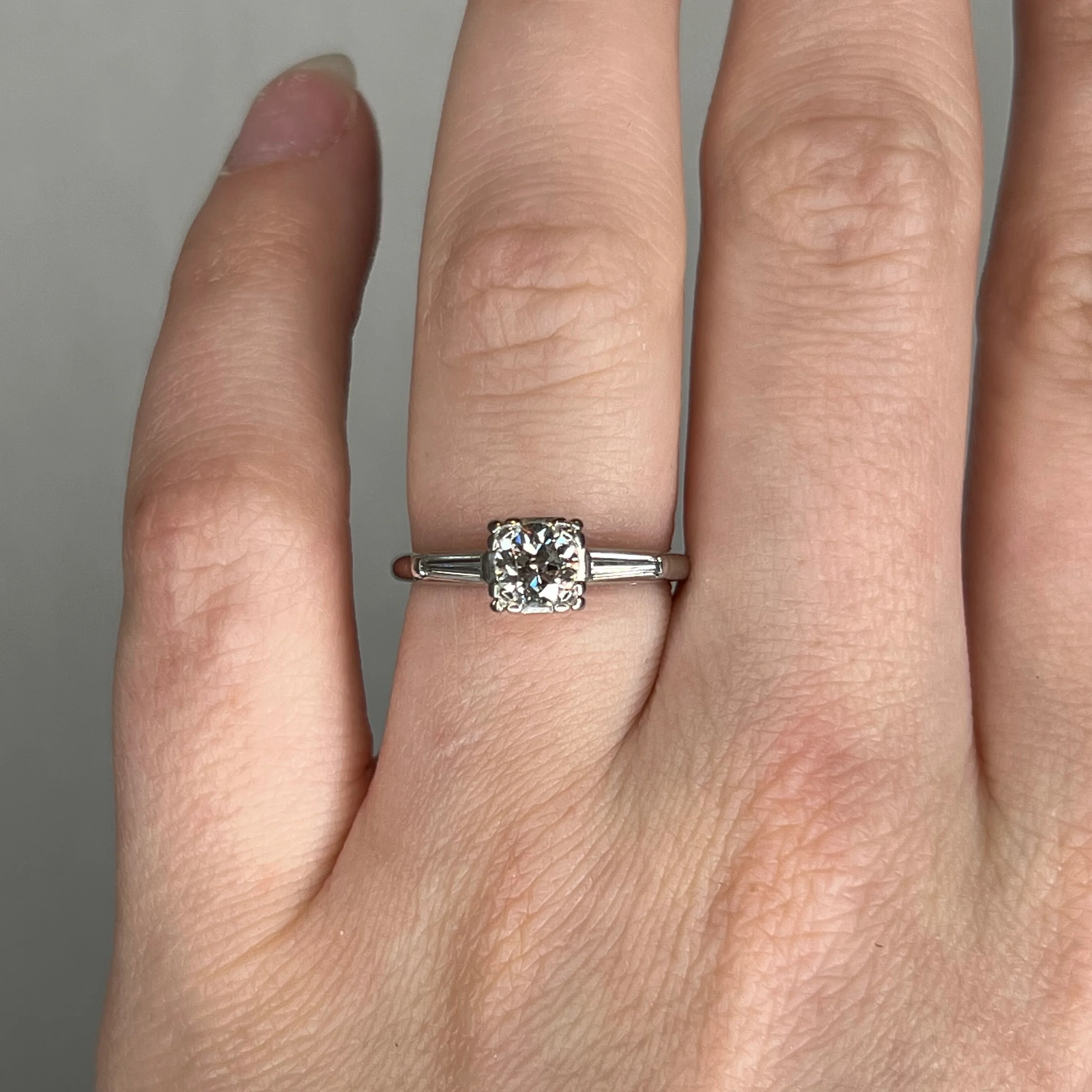 Vintage .60 Art Deco Solitaire Diamond Engagement Ring - Image 6