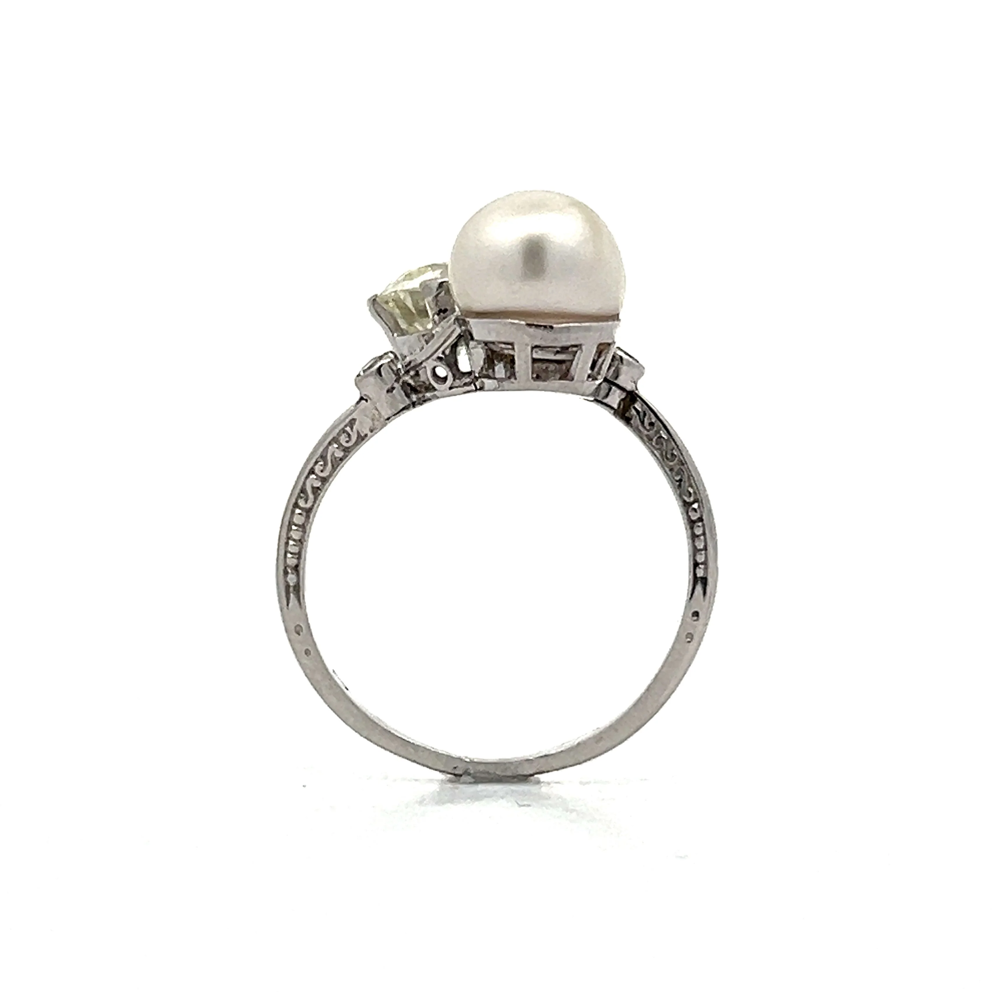 Vintage Art Deco Toi Et Moi Ring in Platinum - Image 4