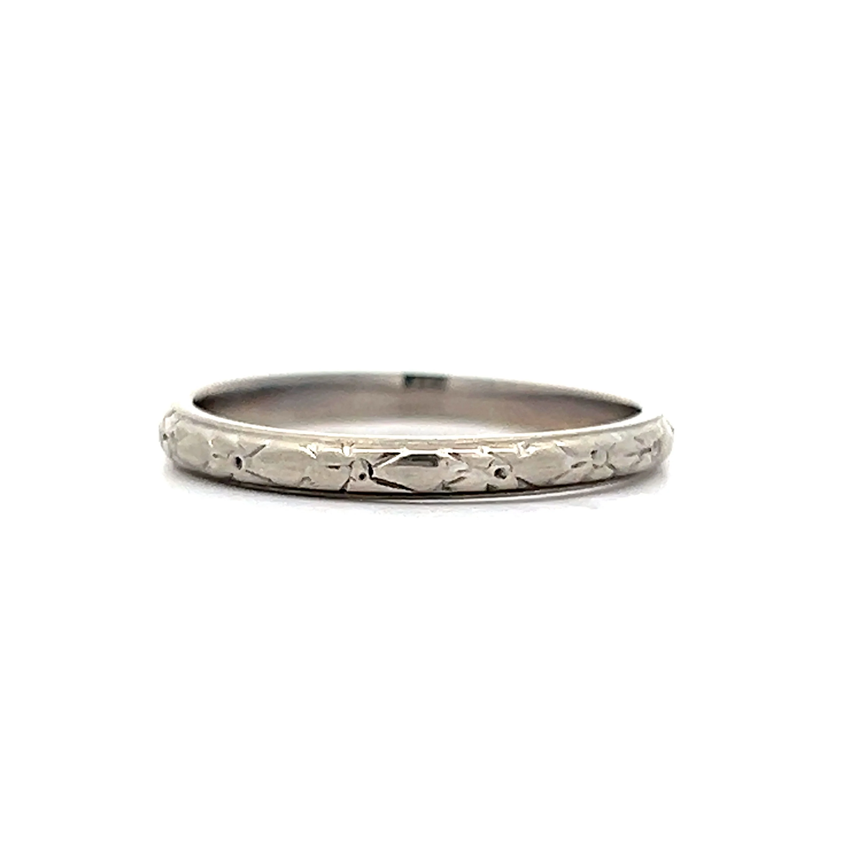 Vintage Belais Brothers Orange Blossom Band in 18k - Image 2
