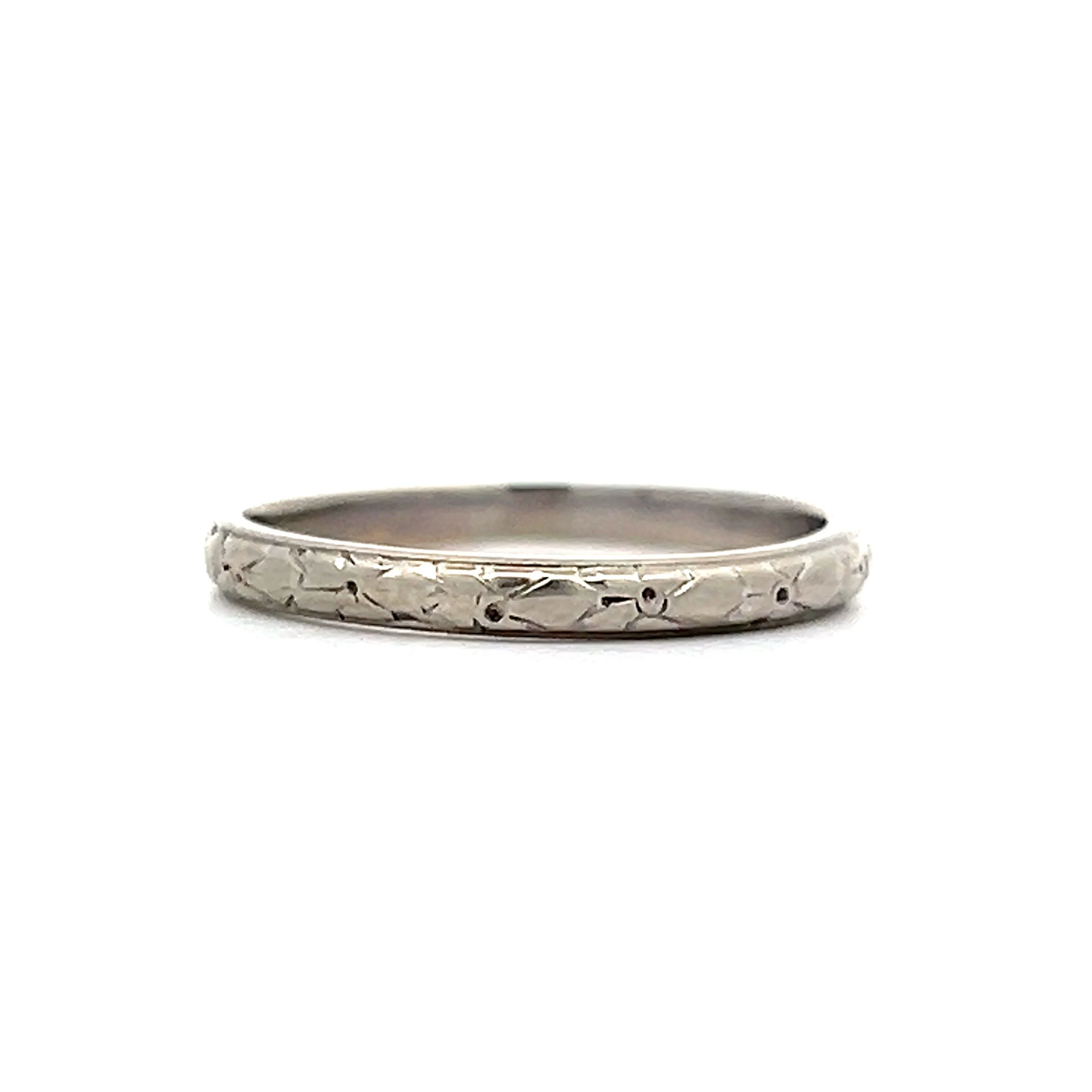 Vintage Belais Brothers Orange Blossom Band in 18k - Image 3
