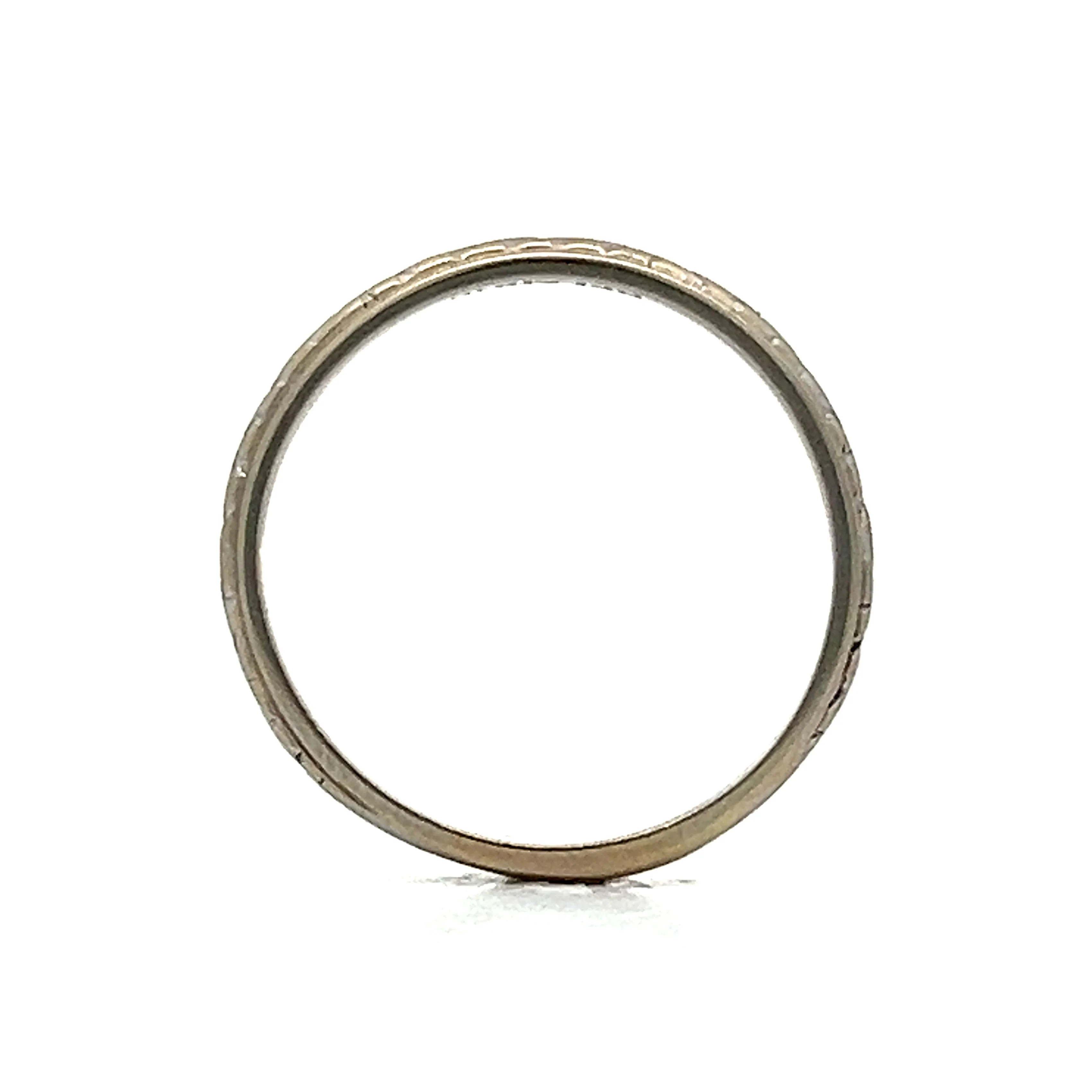 Vintage Belais Brothers Orange Blossom Band in 18k - Image 4
