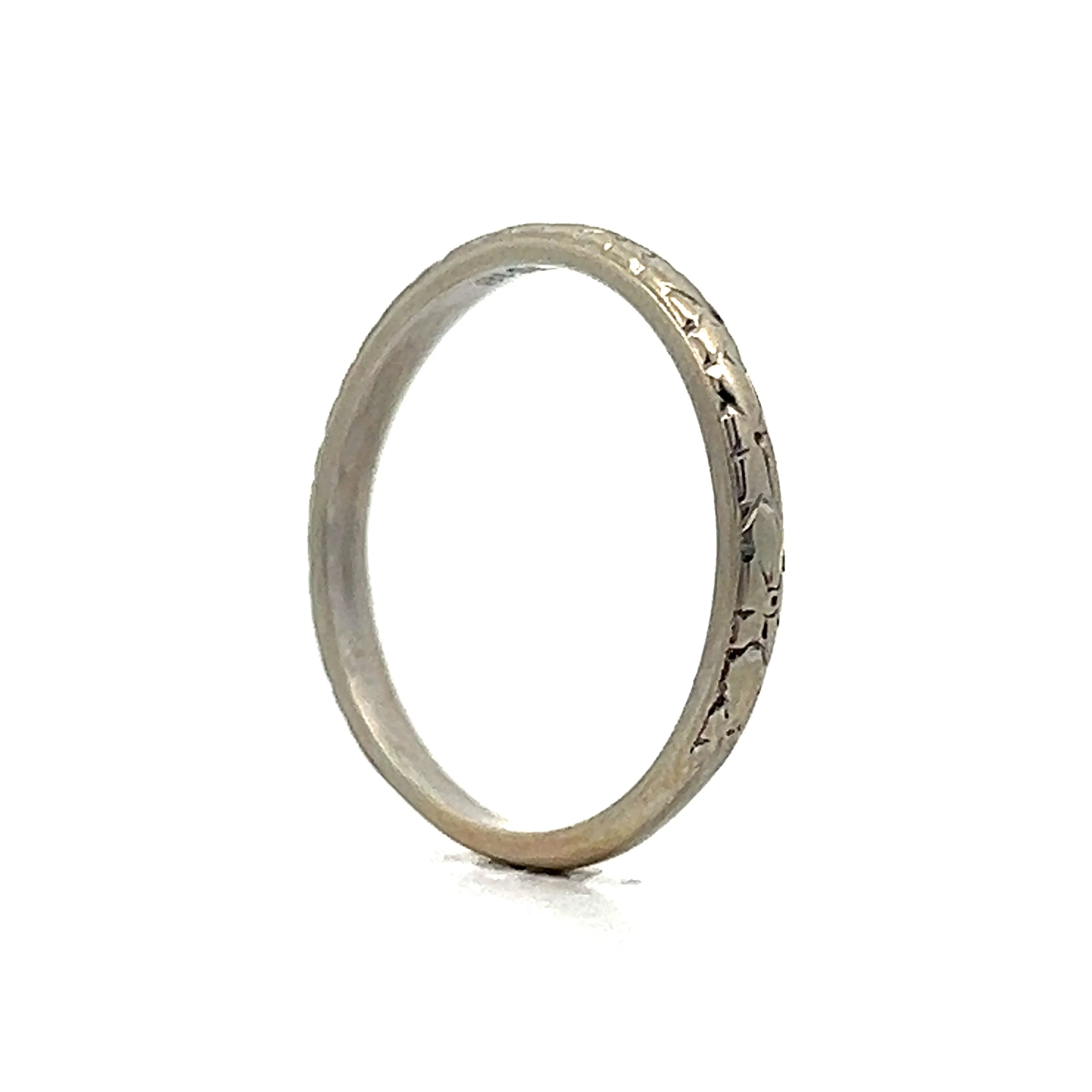 Vintage Belais Brothers Orange Blossom Band in 18k - Image 5