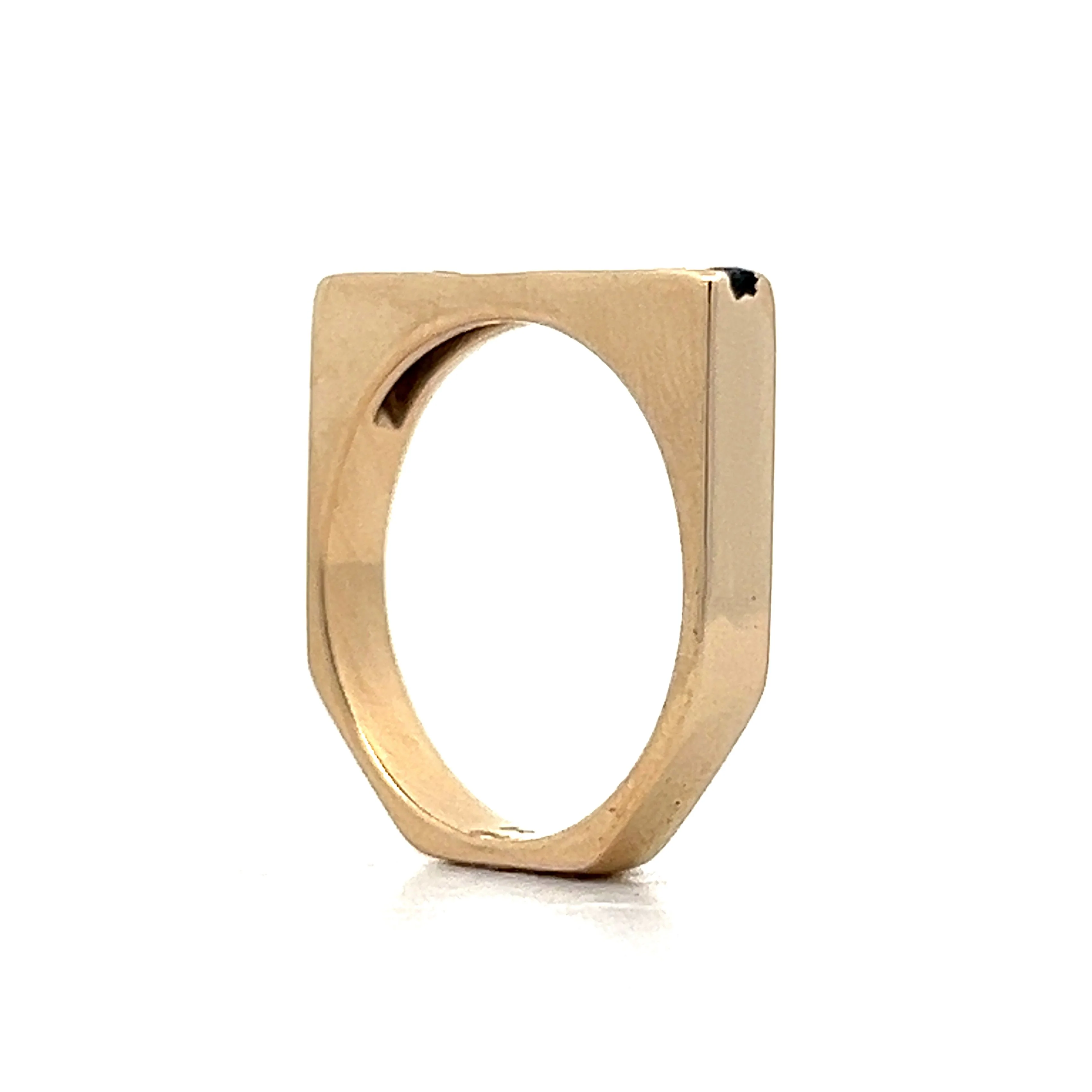 Vintage Blue Sapphire Stacking Ring in 14k Yellow Gold - Image 5