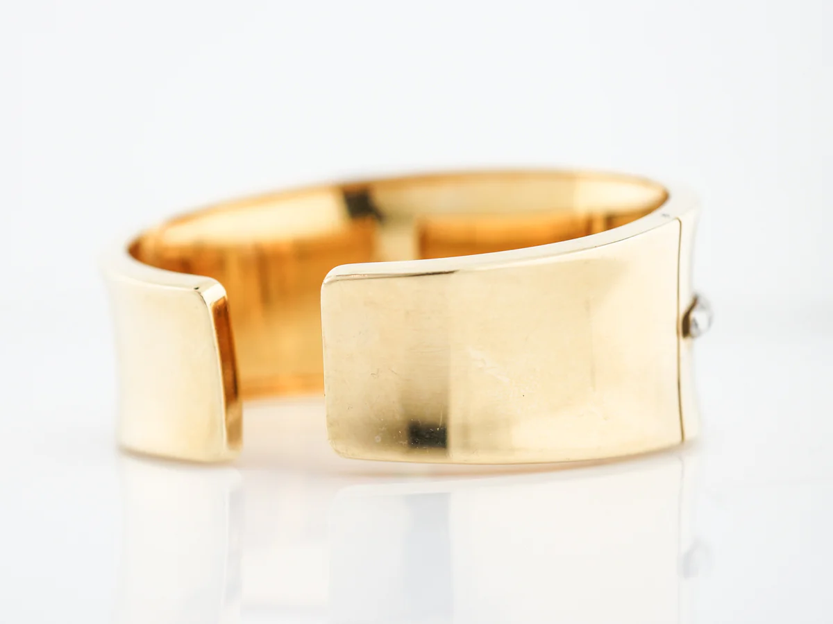**RTV 1/10/19**Vintage Bracelet Retro 1.50 Round Brilliant Cut Diamonds in 18K Yellow, White & Rose Gold - Image 4
