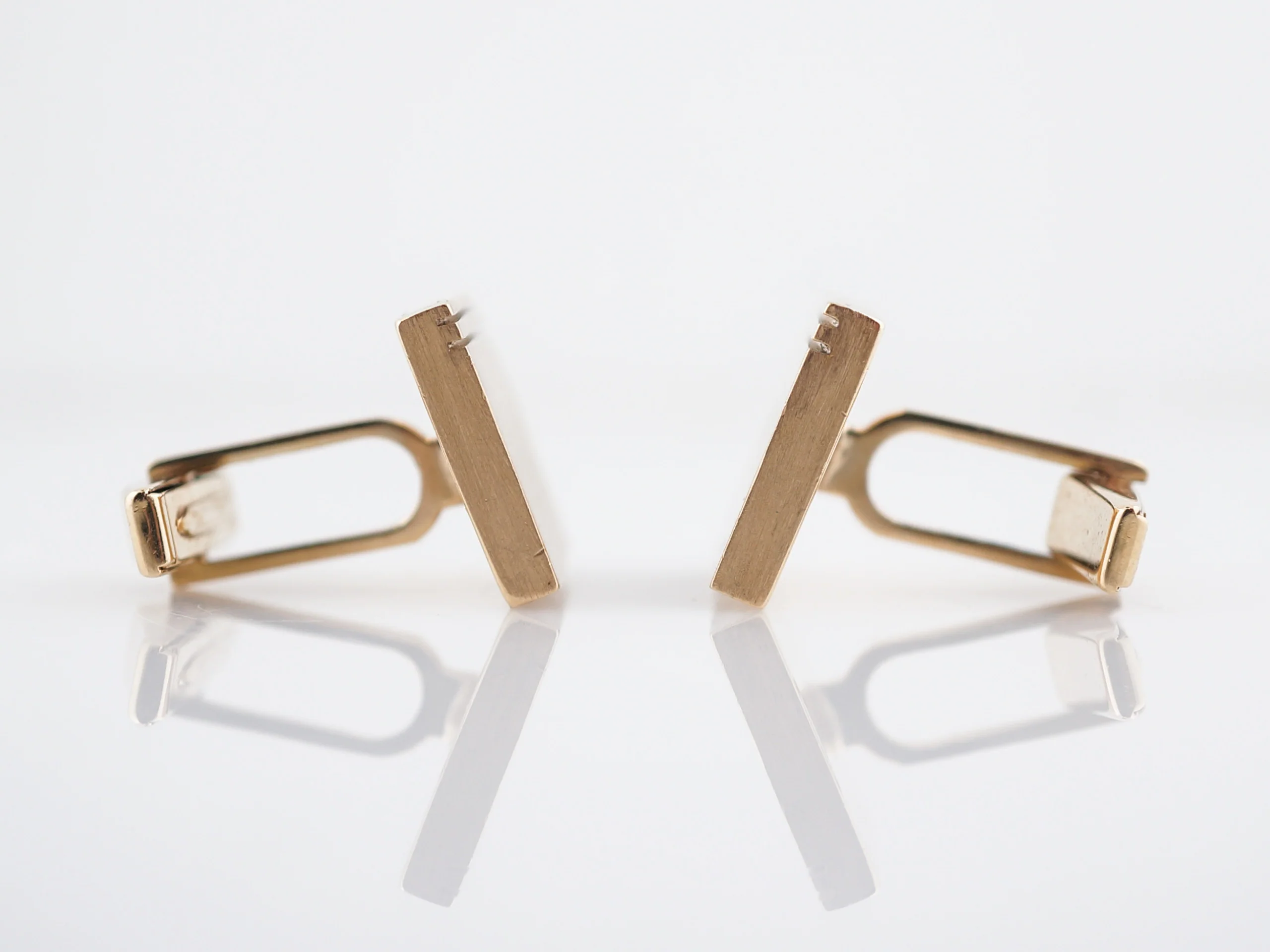 Vintage Cufflinks Mid-Century in 14K Yellow Gold - Image 3