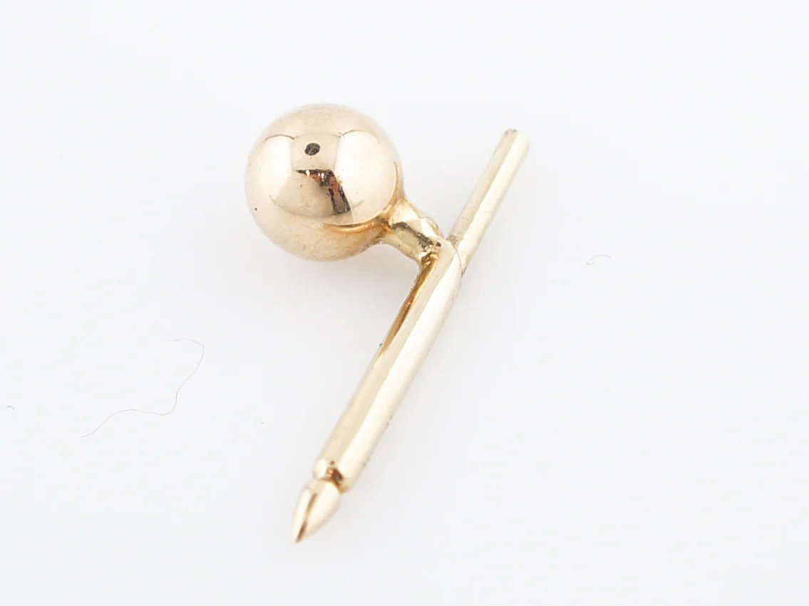 Vintage Cufflinks & Stud Set Retro in 14K Yellow Gold - Image 5
