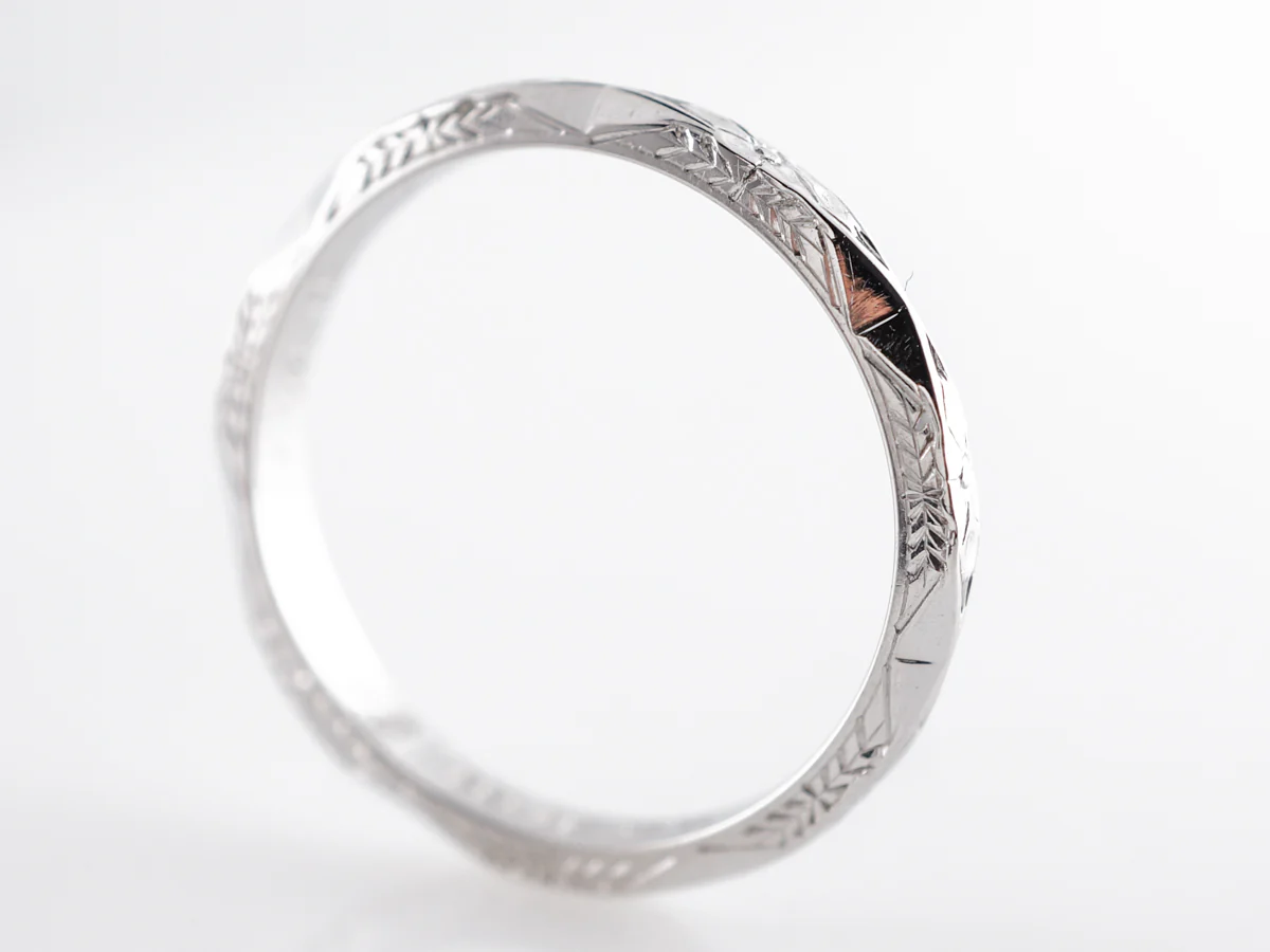 Vintage Deco Belais Brothers Wedding Band in 18k - Image 4