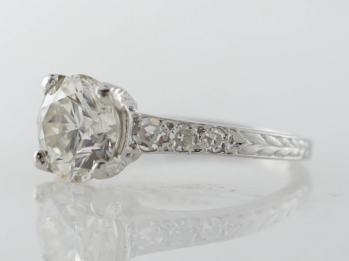 Vintage Deco Engagement Ring w/ 1.50 Carat Diamond - Image 2